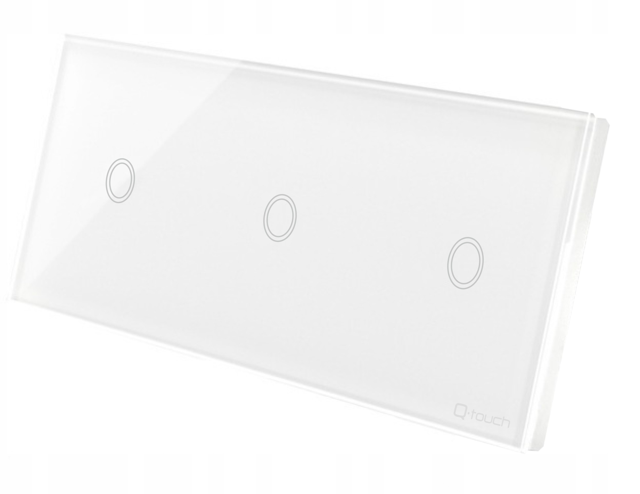 Włącznik Światła Dotykowy Szklany Duży Panel 1+1+1