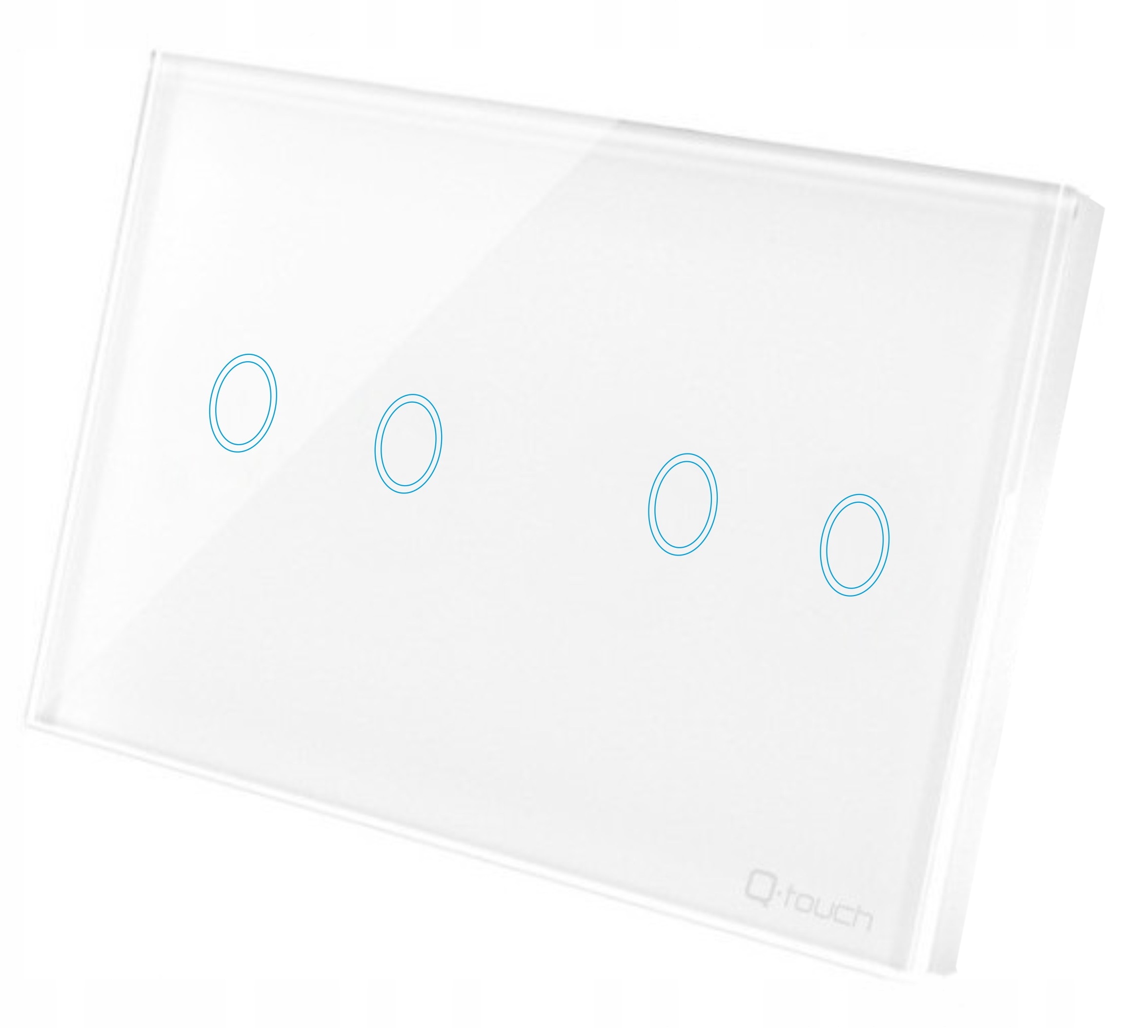 Włącznik Światła Dotykowy Szklany Duży Panel 2+2