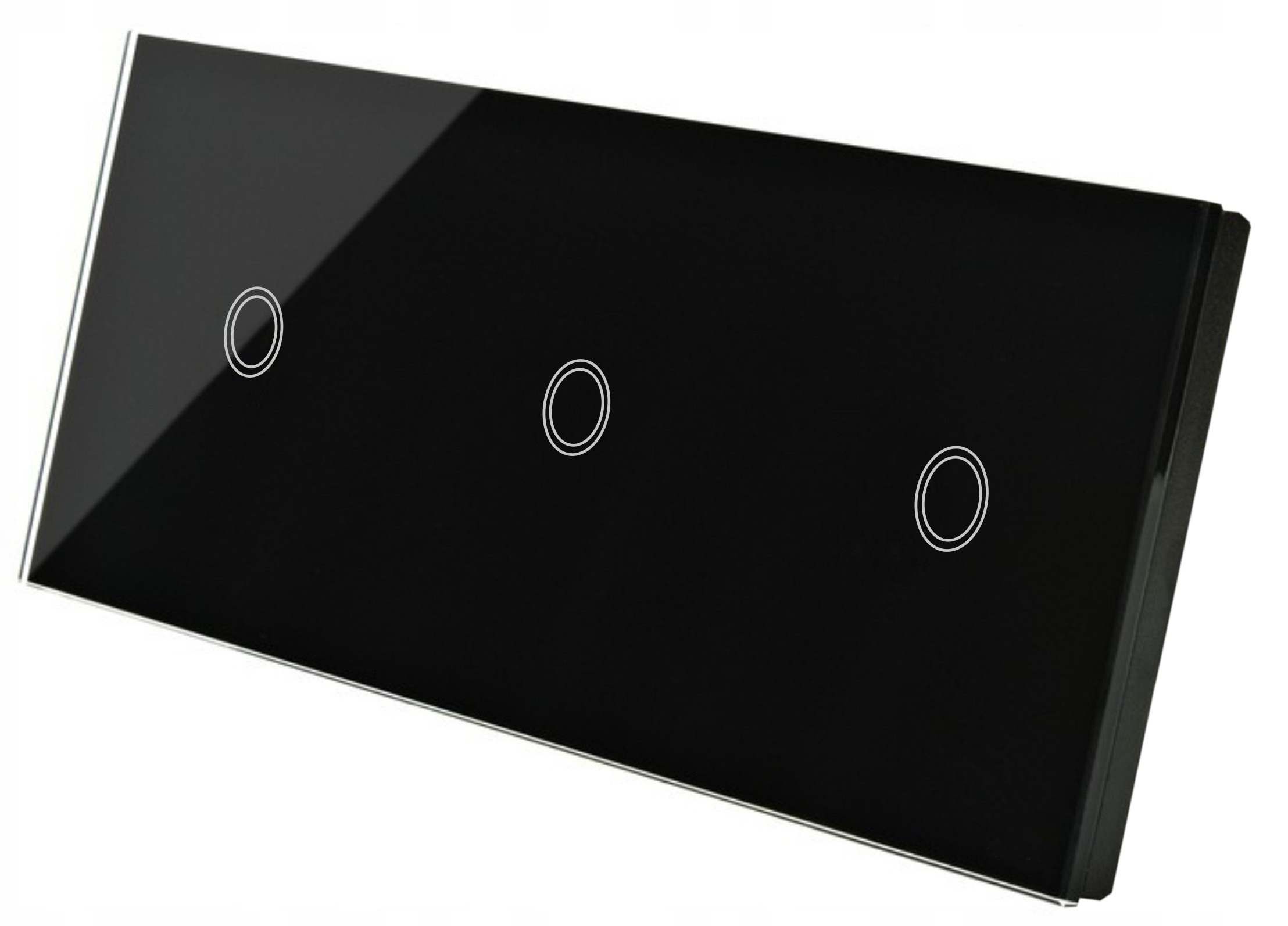 Włącznik Światła Dotykowy Szklany Duży Panel 1+1+1