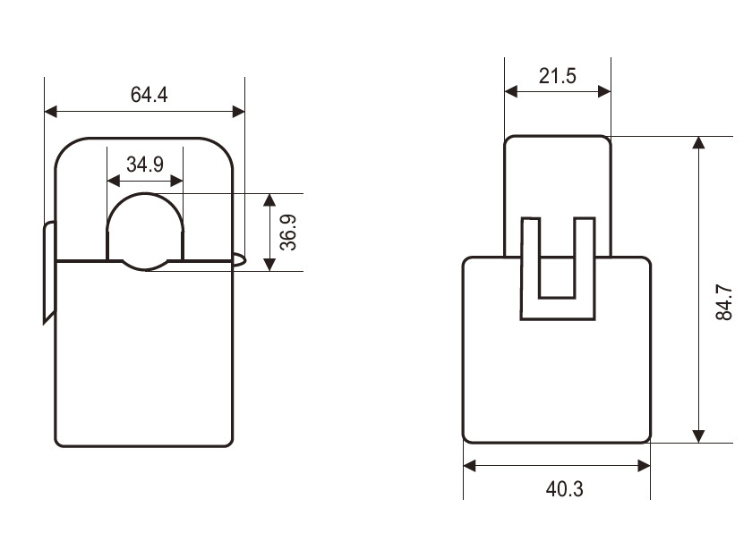 PRZEKŁADNIK PRĄDOWY CT36 100A/5A DO SDM630