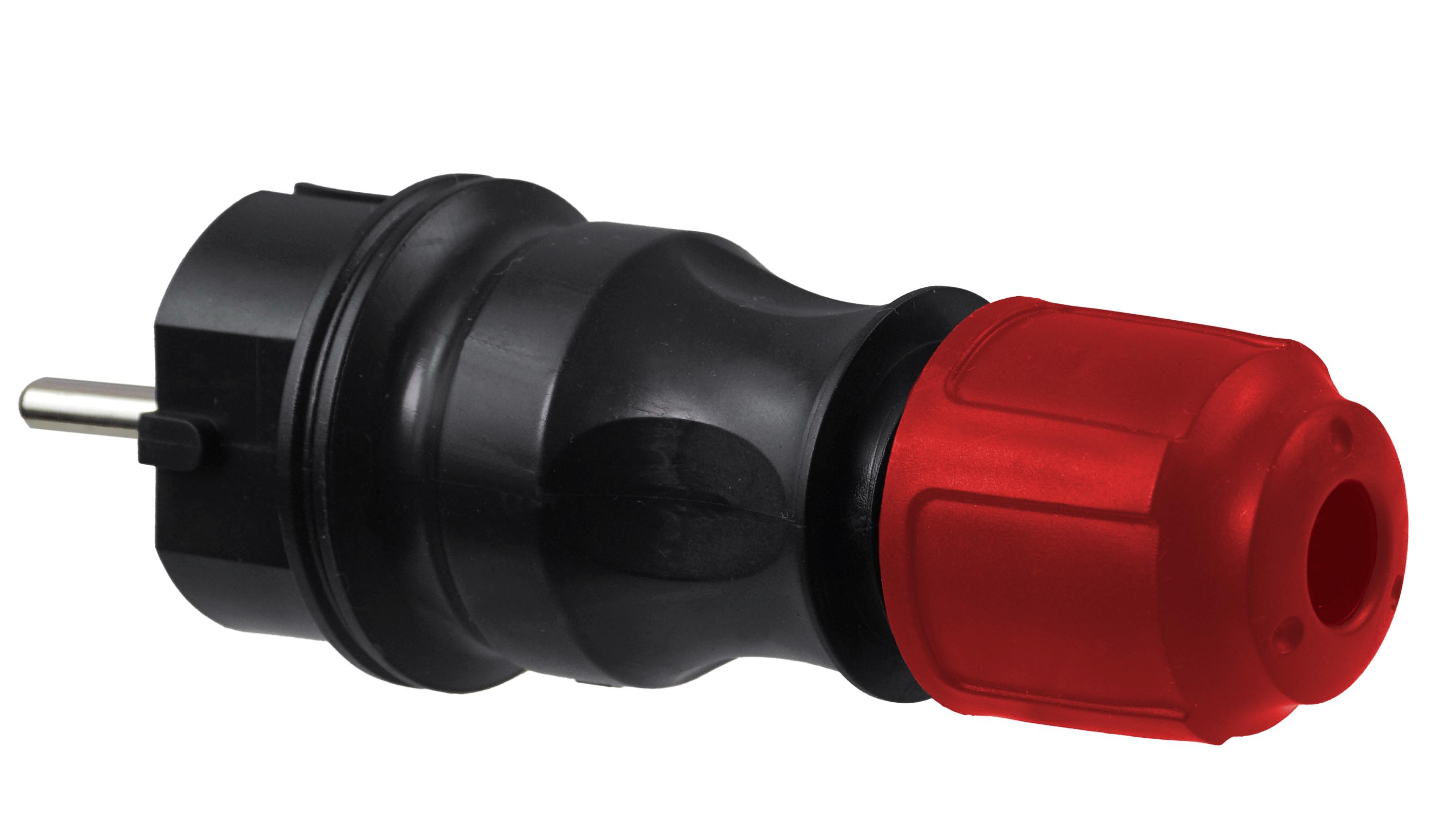 WTYCZKA ELEKTRYCZNA HERMETYCZNA GUMOWA IP54 16A 230V UNI-SCHUKO Z DŁAWIKIEM