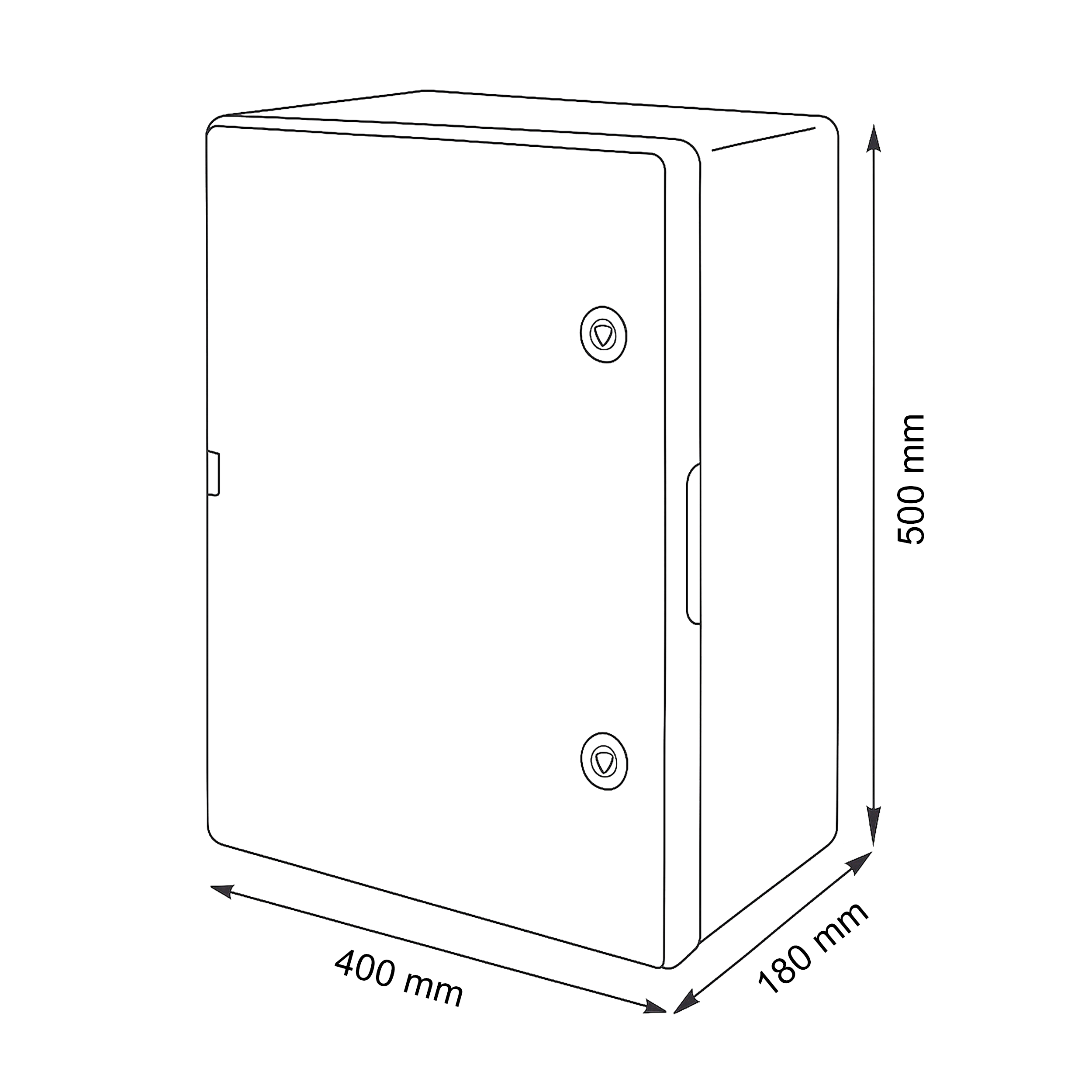 ROZDZIELNIA OBUDOWA ELEKTRYCZNA ABS IP65 500x400x180 CZARNA