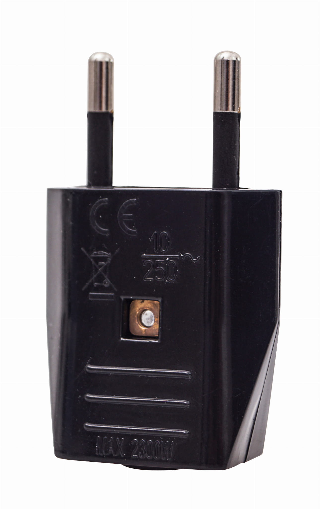 Wtyczka Płaska 230V Skręcana Elegance Czarna Ip20
