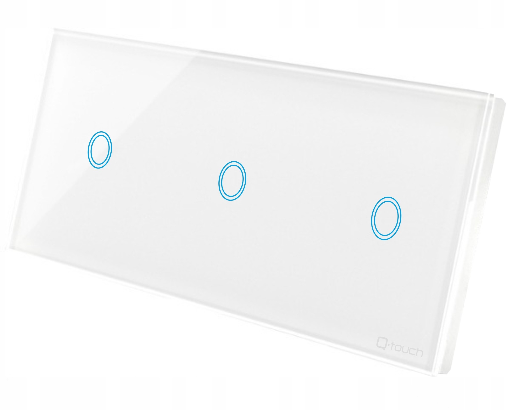 Włącznik Światła Dotykowy Szklany Duży Panel 1+1+1