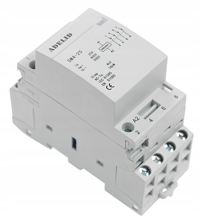 Stycznik Modułowy 25-04 230V 25A 2P 4Z 3-FAZ 4XNC
