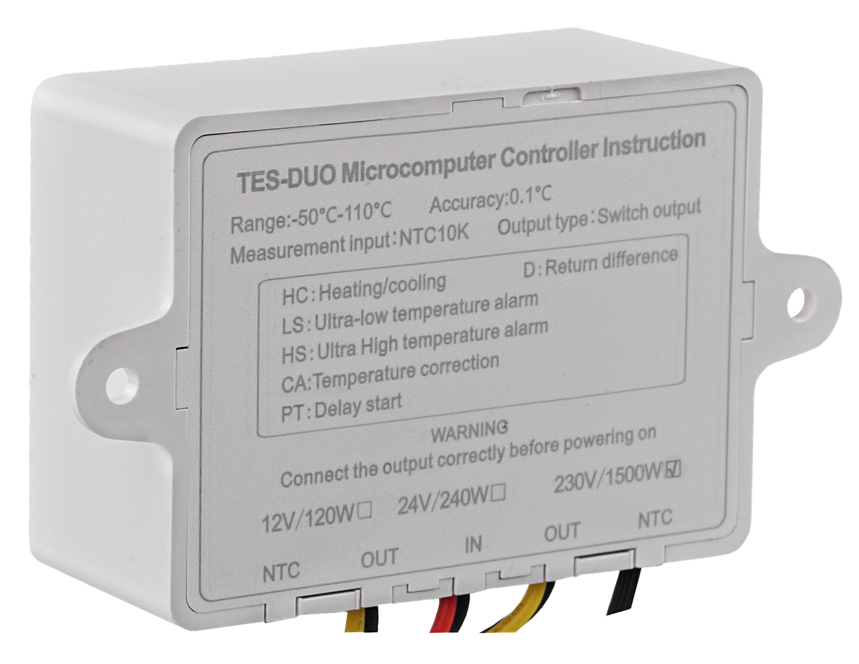 Regulator Temperatury Termostat Cyfrowy Alarm 2 w 1, 12V
