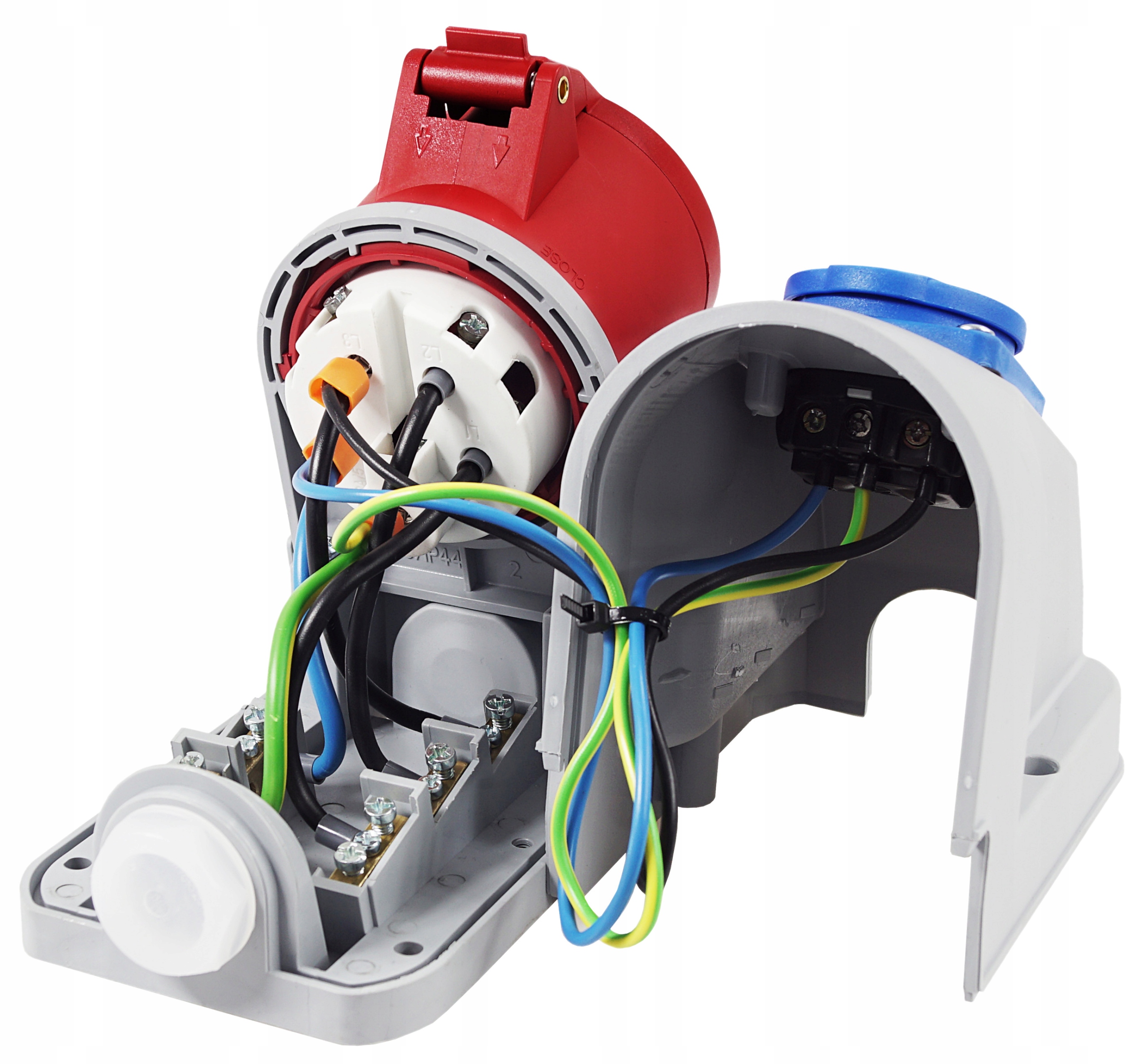 Gniazdo Siłowe Stałe Kombi 32A 5P + 230V IP44 32/5