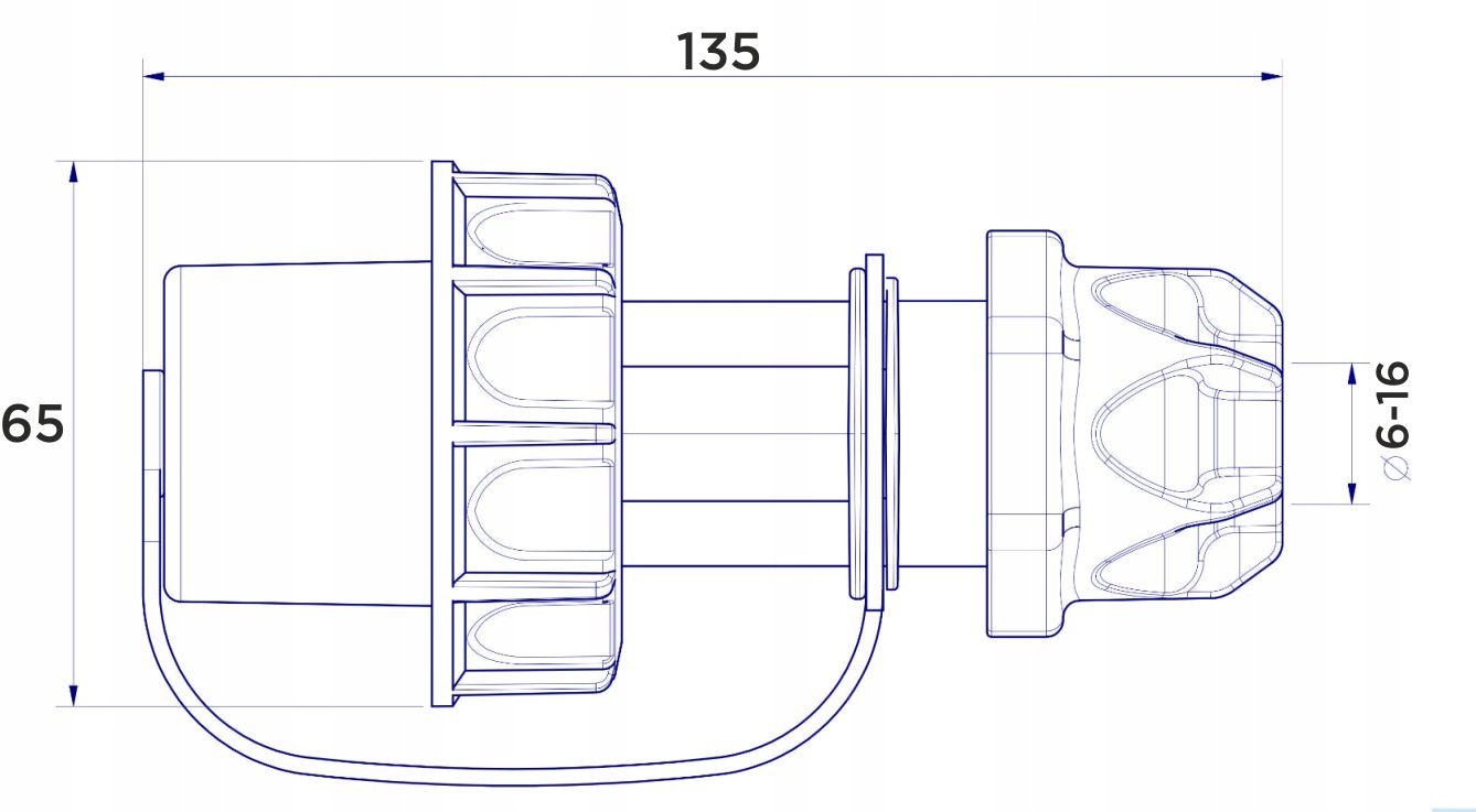 Wtyczka Przenośna 16A 230V Hermetyczna Ip68