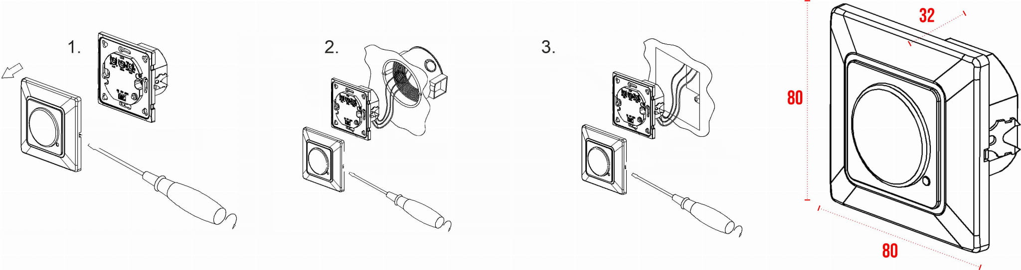 Czujnik ruchu mikrofalowy do puszki sensor LED MF