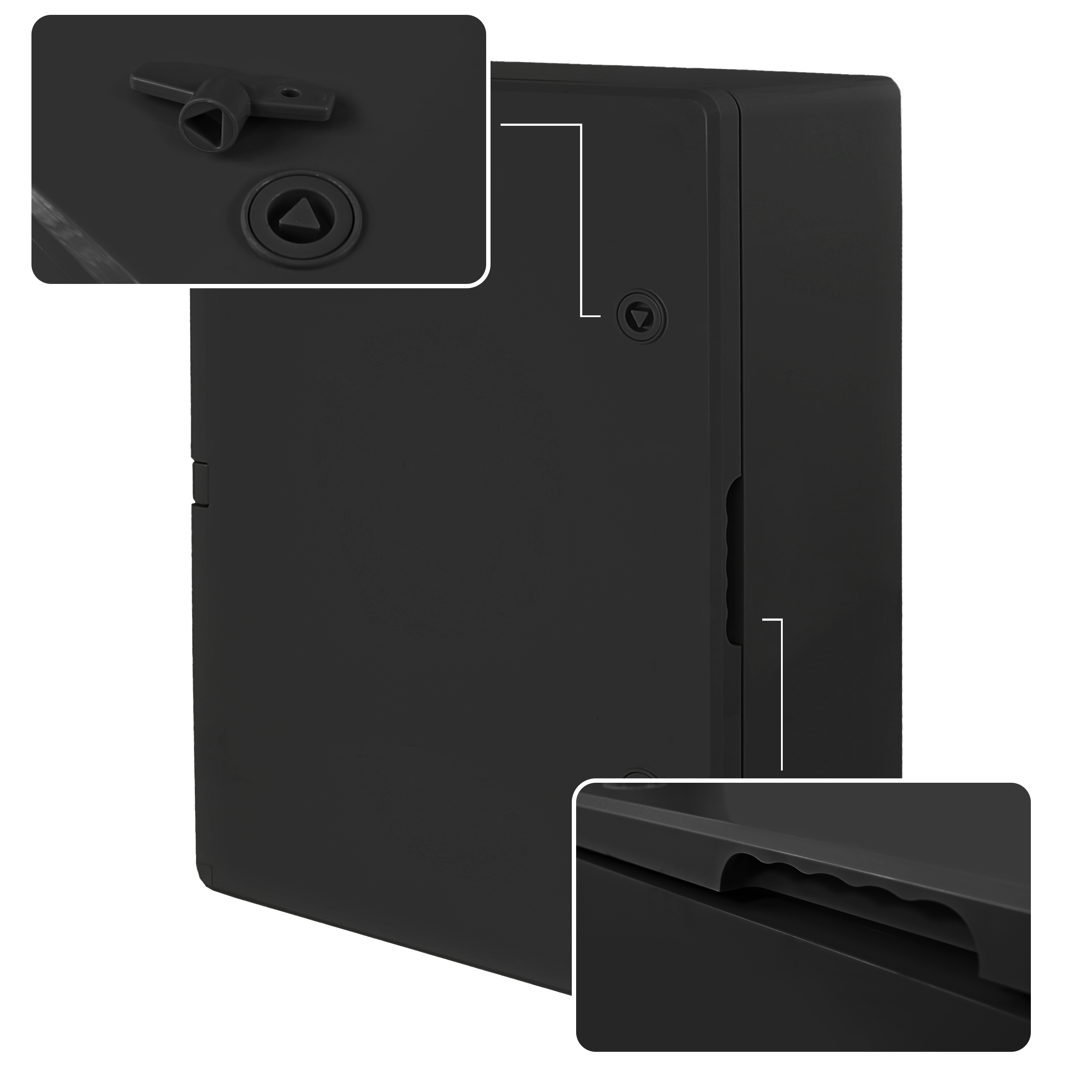 ROZDZIELNIA OBUDOWA ELEKTRYCZNA ABS IP65 500x400x240 CZARNA