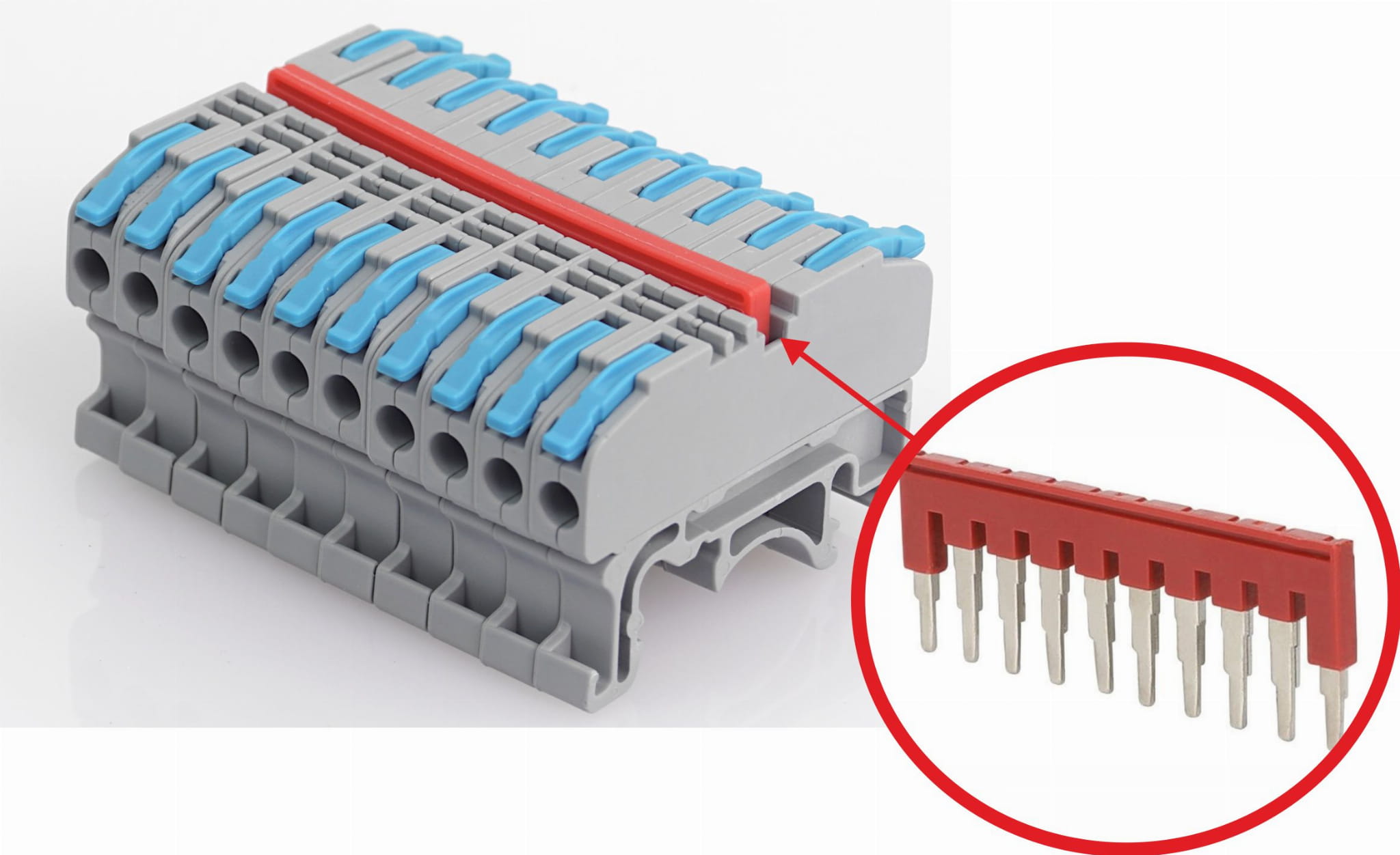 Zwieracz mostek wtykowy 10 torowy 4mm2 do SNS