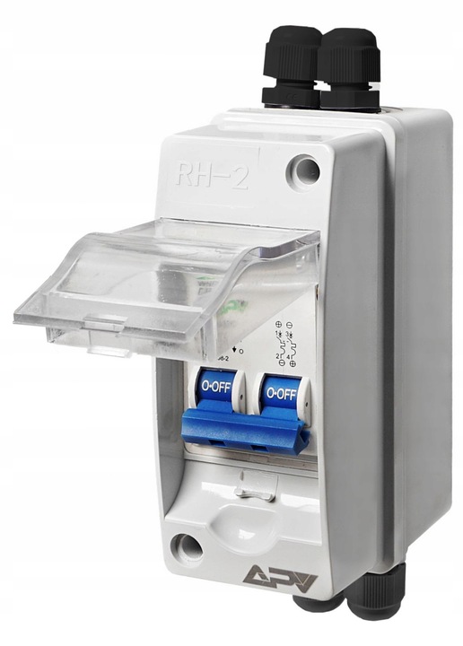 WYŁĄCZNIK PRĄDU STAŁEGO IP65 W OBUDOWIE 500V DC 2P 10A