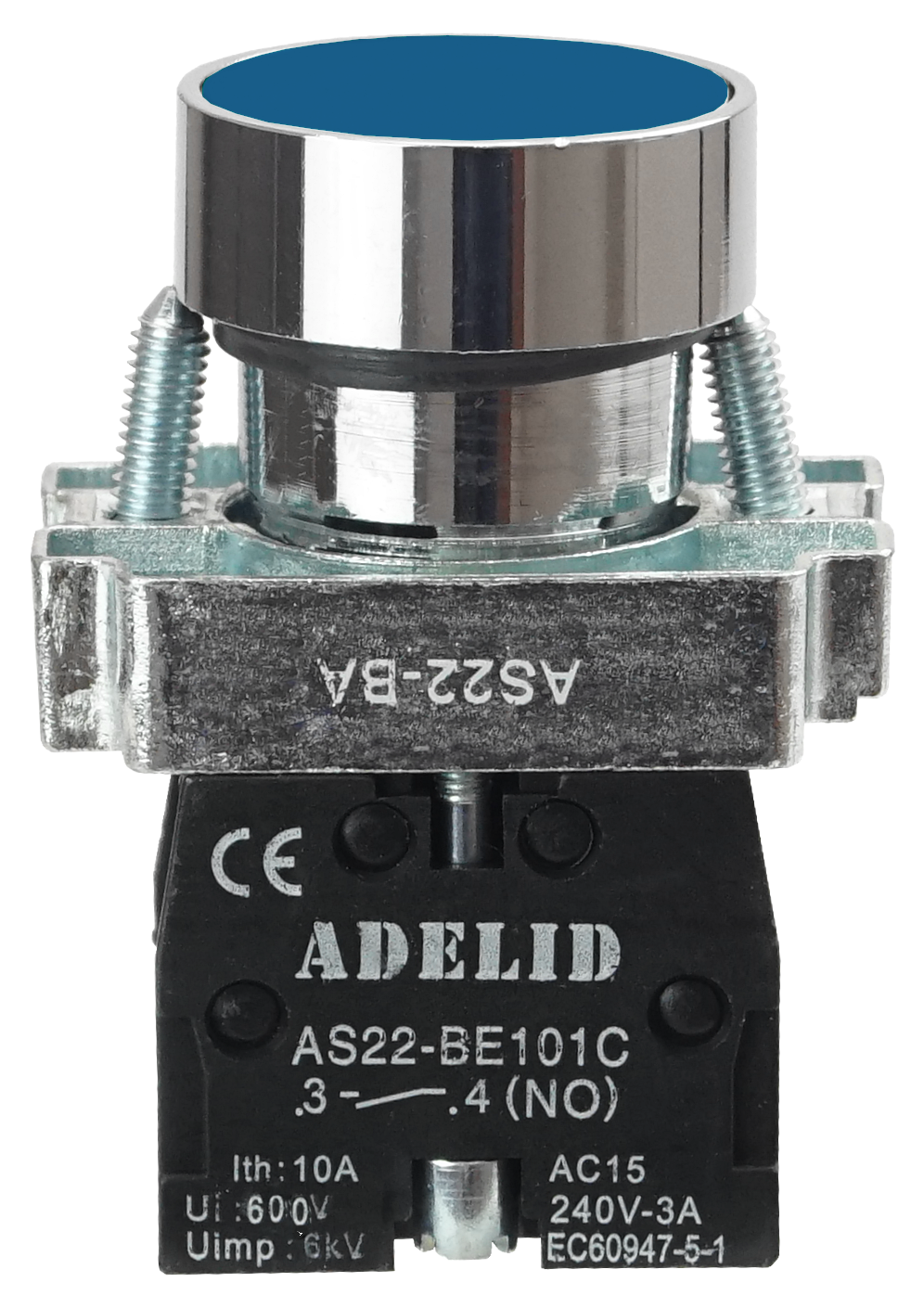 Adelid Przycisk Sterowniczy Niebieski Metal BA61