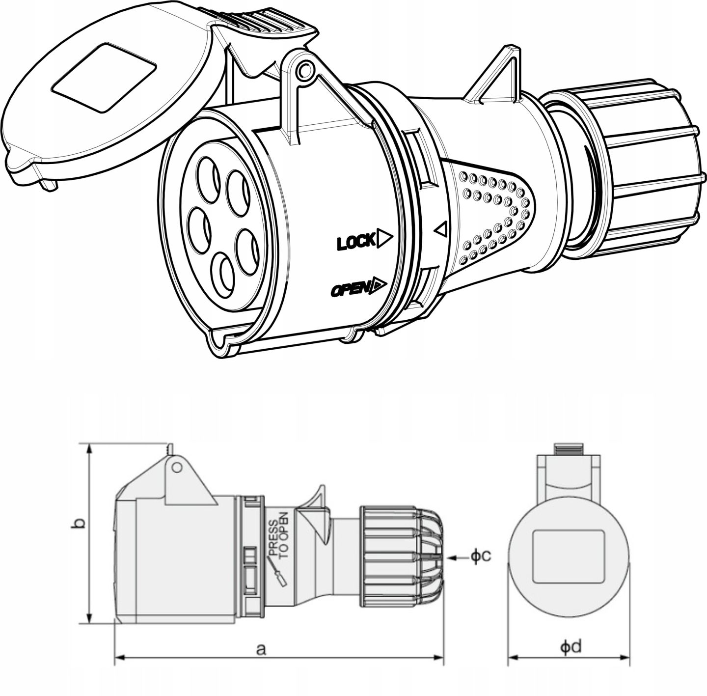 Adapter Siłowy Redukcja Przejściówka 32A WG