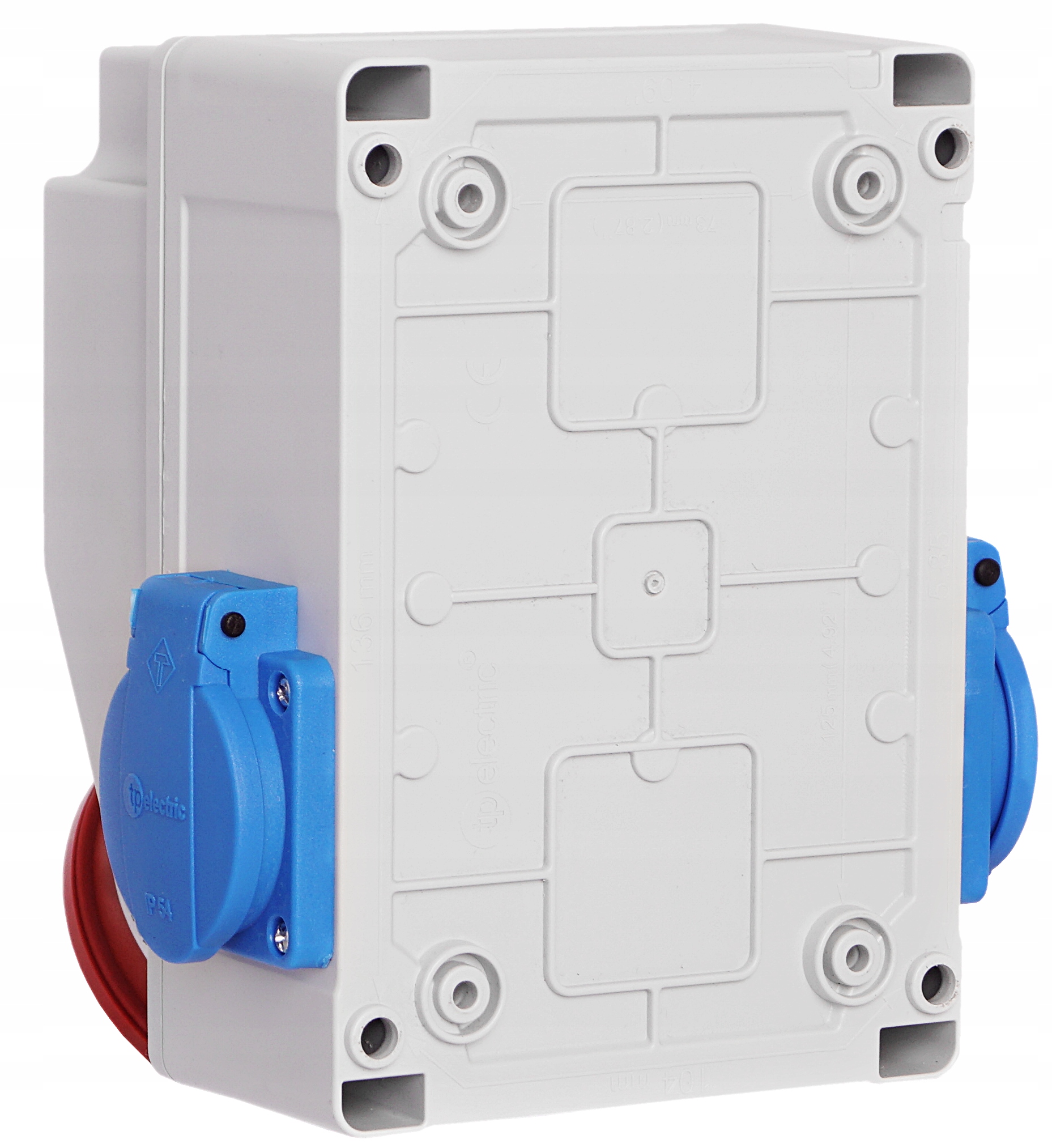 Rozdzielnica RSJ 1x 32A 5P, 2x 230V, z łącznikiem L-0-P