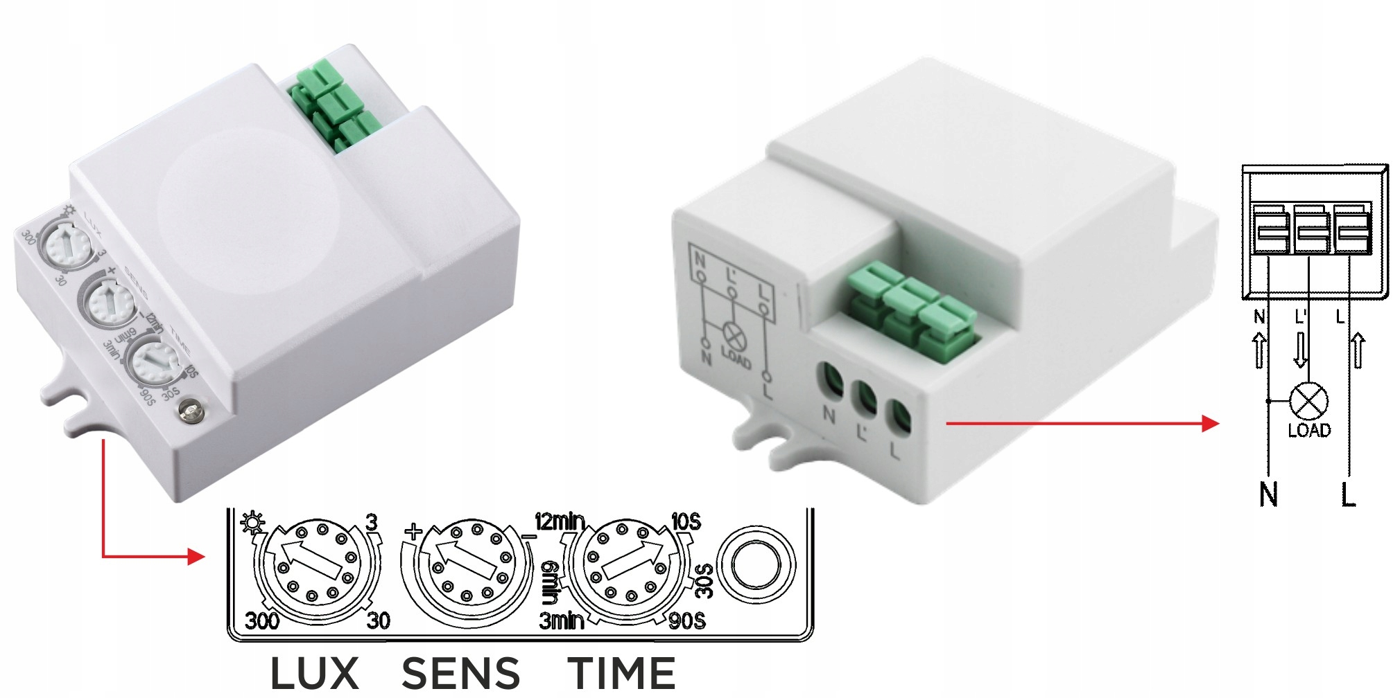 Czujnik Ruchu Zmierzchu Mikrofalowy Sensor Do LED