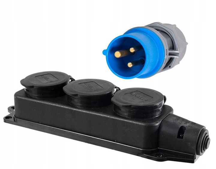 ADAPTER REDUKCJA CAMPING 16A - TRÓJNIK 230V 20M