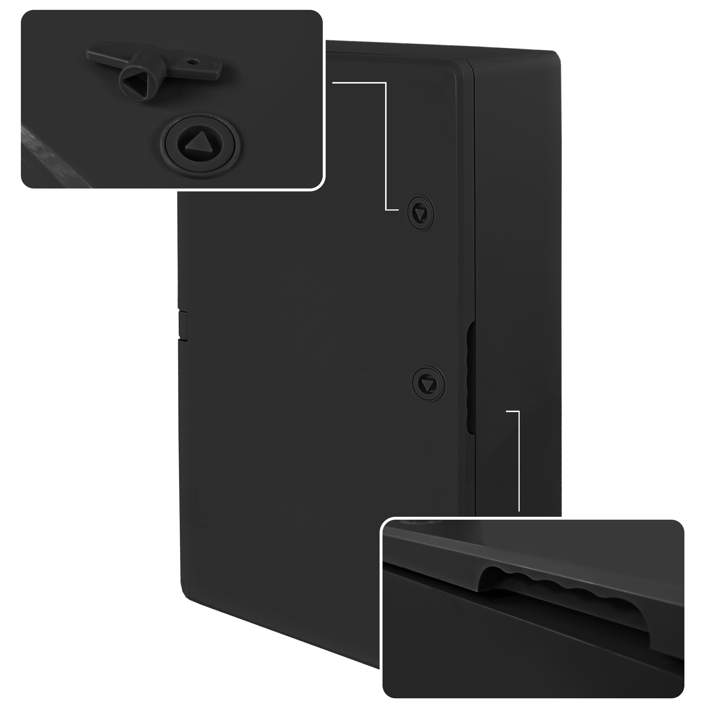 ROZDZIELNIA OBUDOWA ELEKTRYCZNA ABS IP65 600x400x200 CZARNA