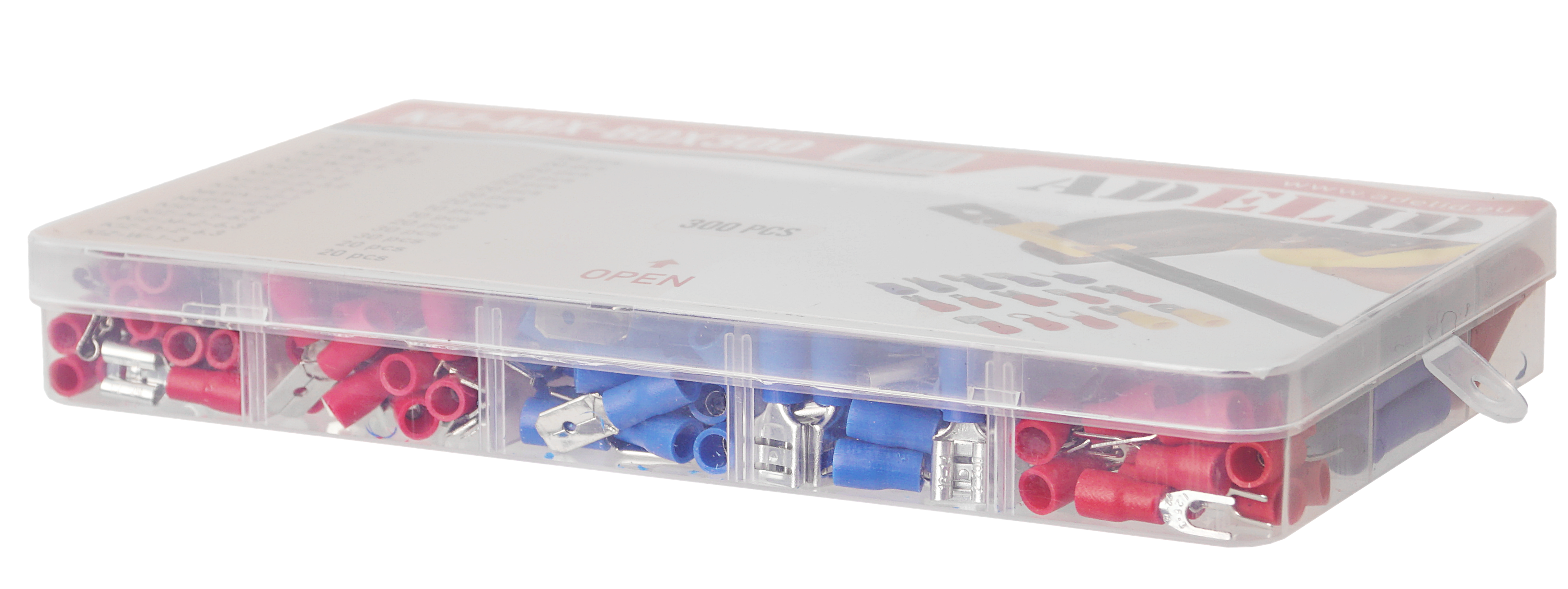 ZESTAW KONEKTORÓW IZOLOWANYCH 300 SZT 15 TYPÓW BOX