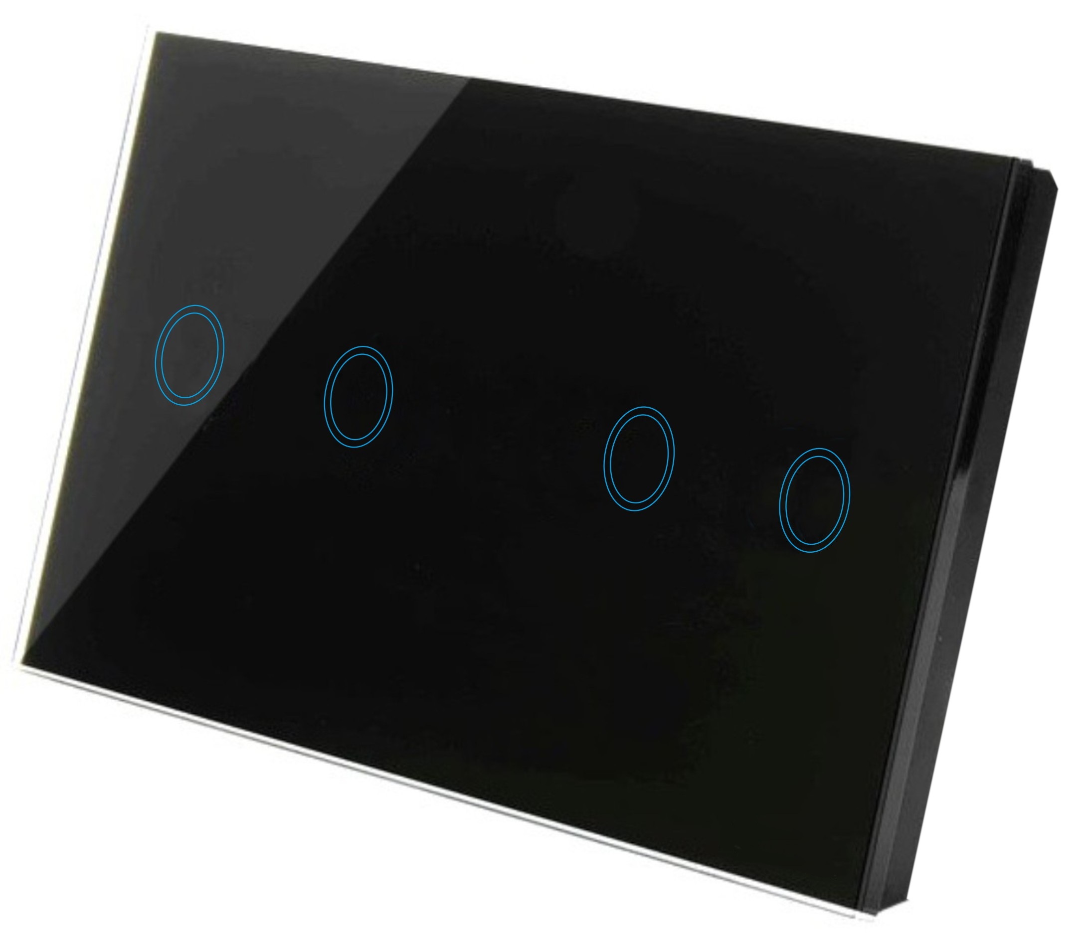 Włącznik Światła Dotykowy Szklany Duży Panel 2+2