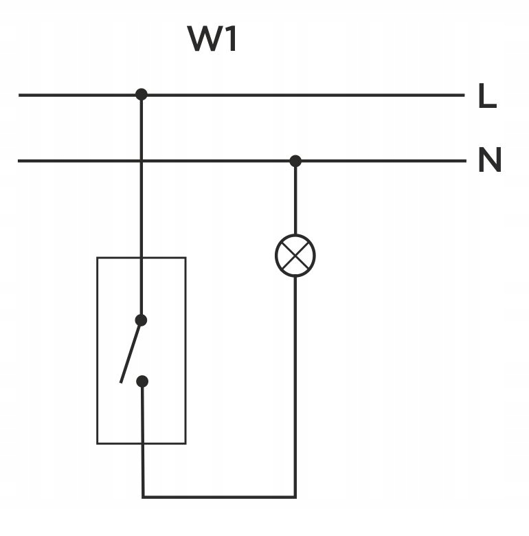 QUADRA Włącznik Łącznik Światła Pojedynczy QR-W1
