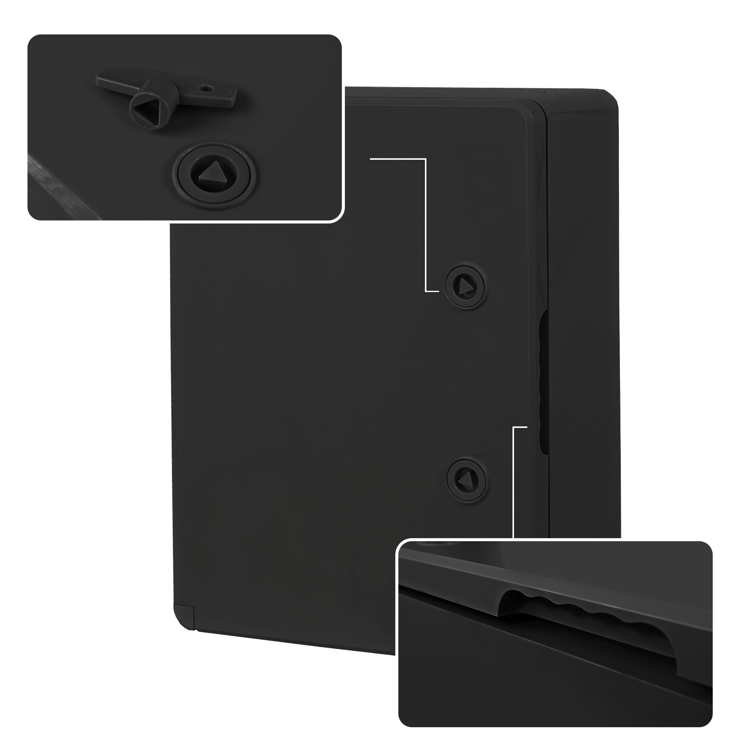 ROZDZIELNIA OBUDOWA ELEKTRYCZNA ABS IP65 350x250x150 CZARNA