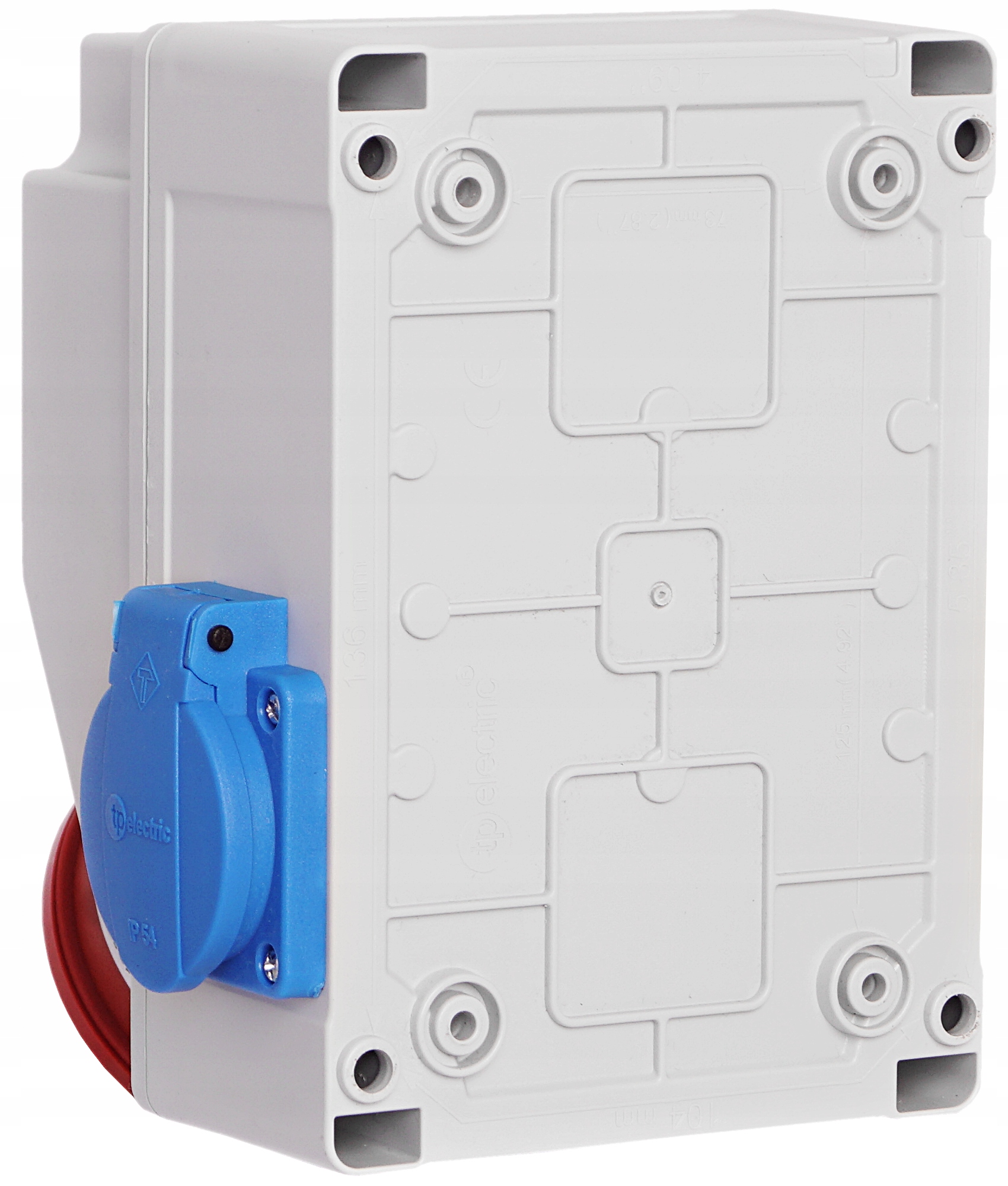 Rozdzielnica RSJ 1x 32A 5P, 1x 230V, z łącznikiem L-0-P