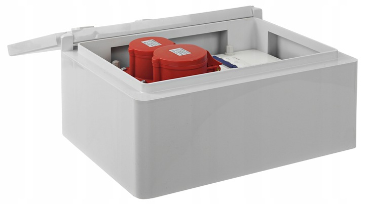 Rozdzielnica RSZ IP65, 1x 32A 5P, 1x 16A 5P, 2x 230V zabezpieczona 1x 16A 3P, 1P "C"