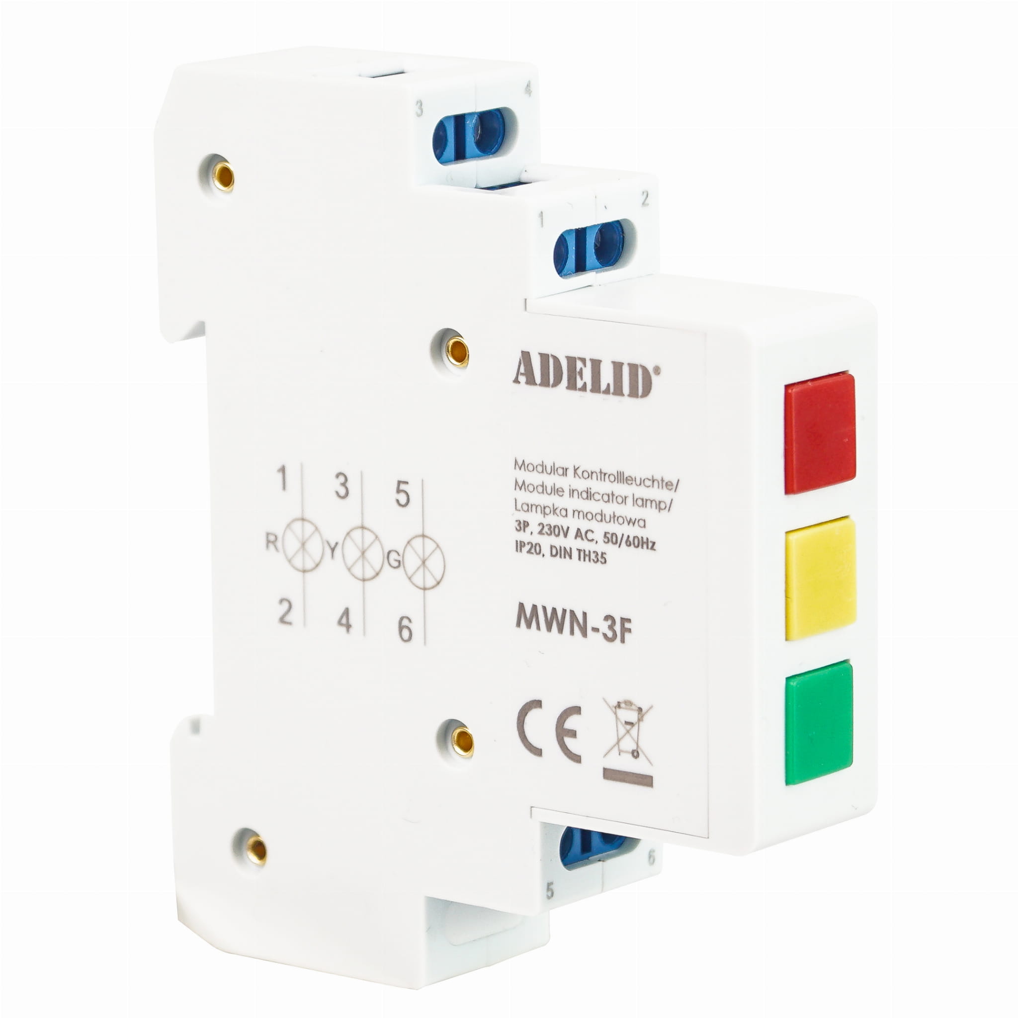 Kontrolka Sygnalizacyjna Lampka 3F Kolorowa 230V