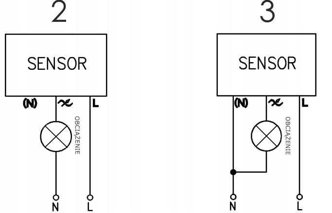 Czujnik Ruchu Sensor Do Puszki Led 160° 2/3 Żyłowy