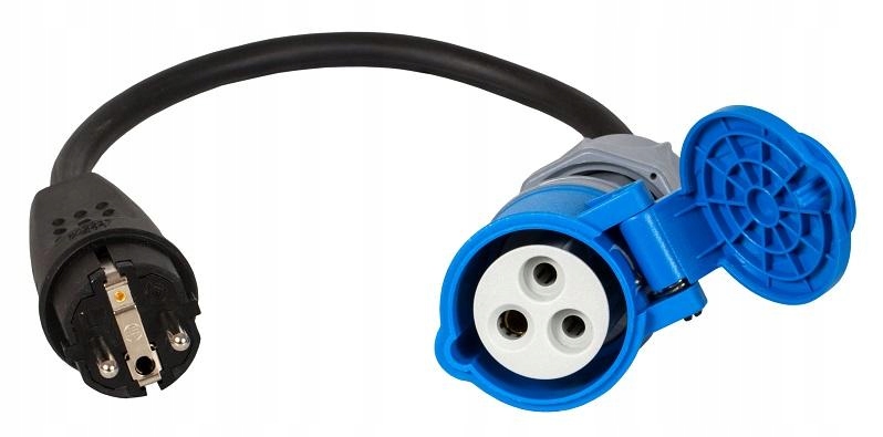 Gniazdo Kątowe Adapter Camping 3P 16A 230V