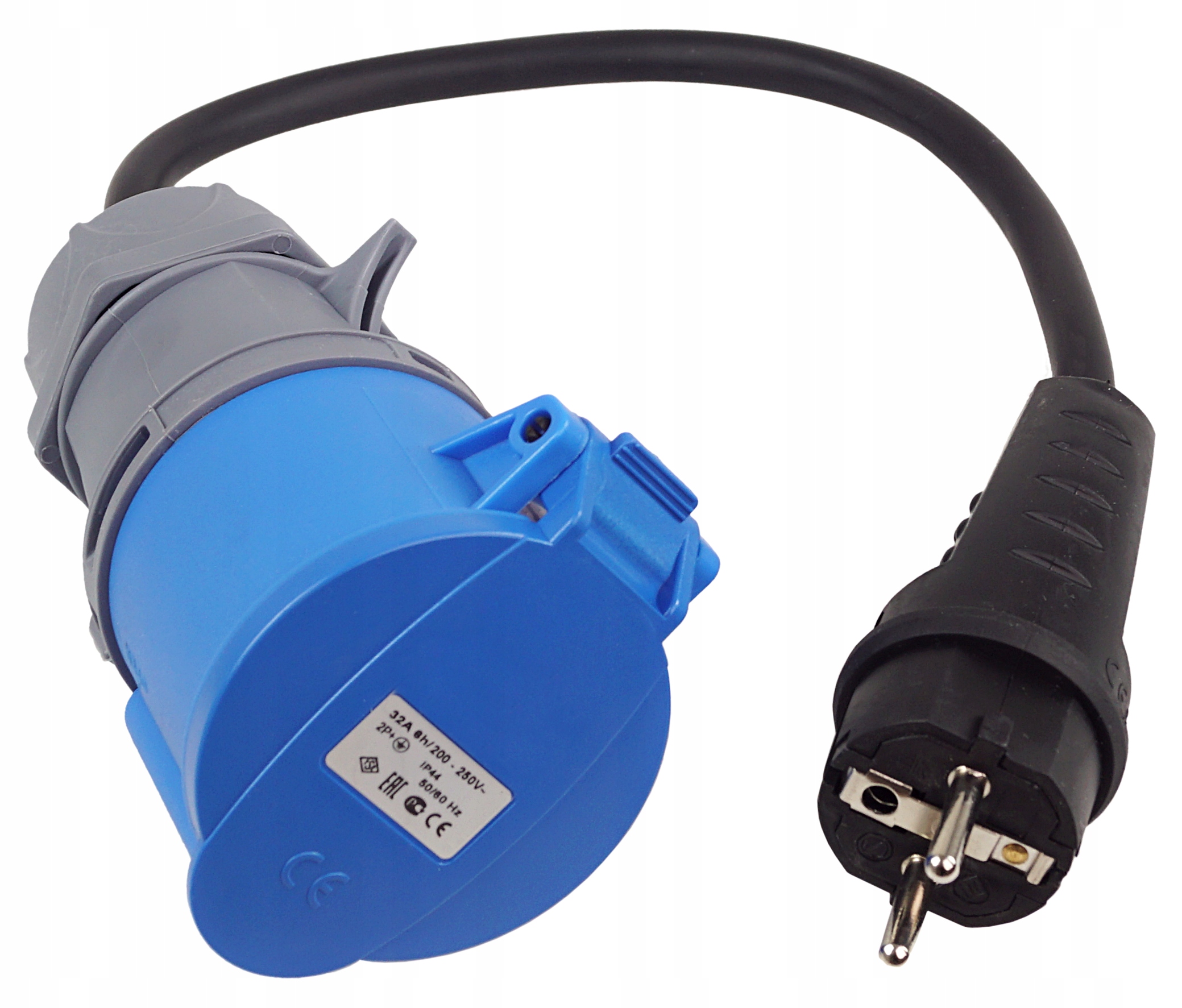 Gniazdo Kątowe Adapter Camping 3P 16A 230V