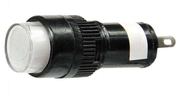 Lampka kontrolka sterownicza biała LED 230V 10MM