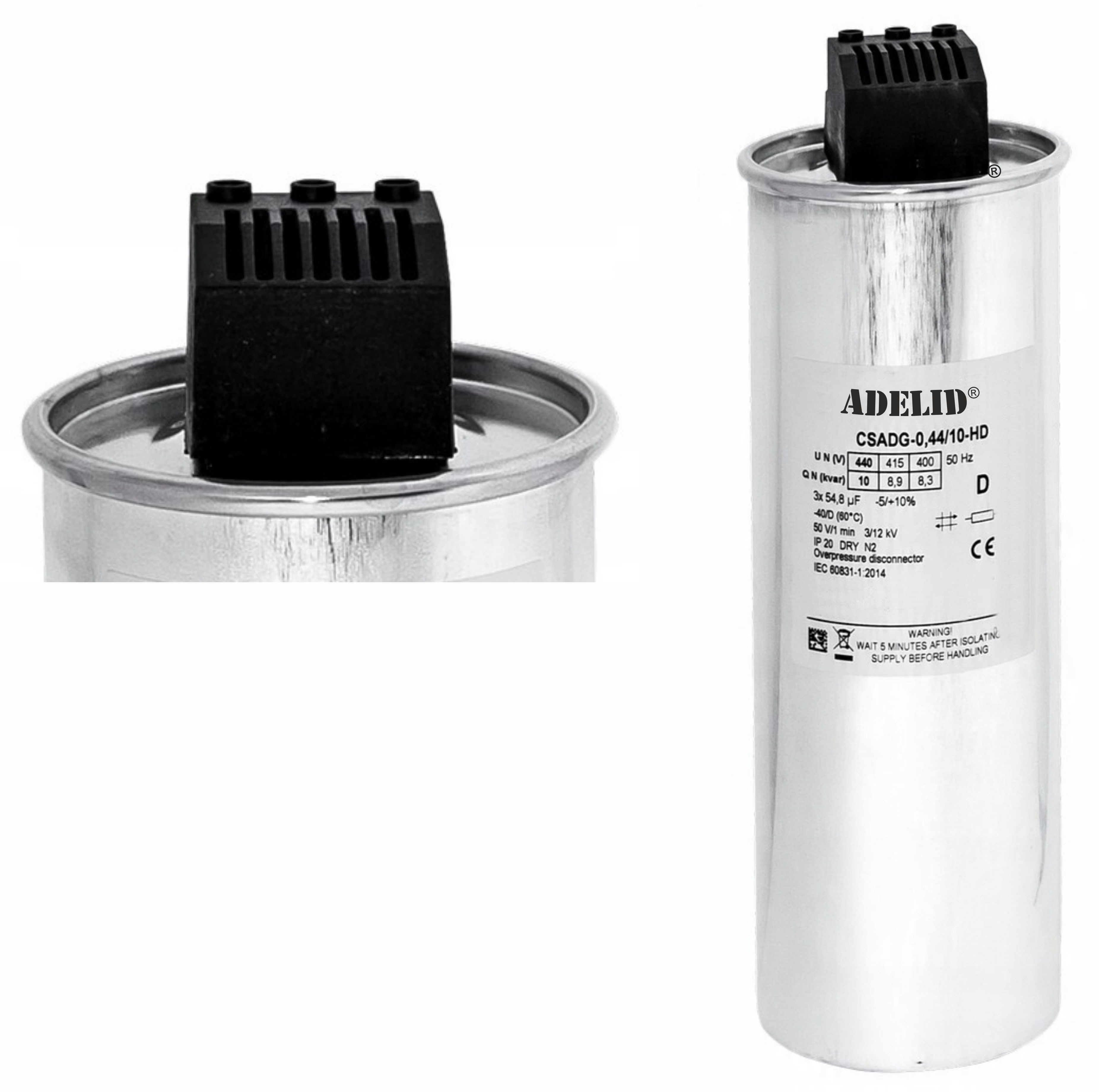 Kondensator do kompensacji mocy biernej 10kVAr 440V