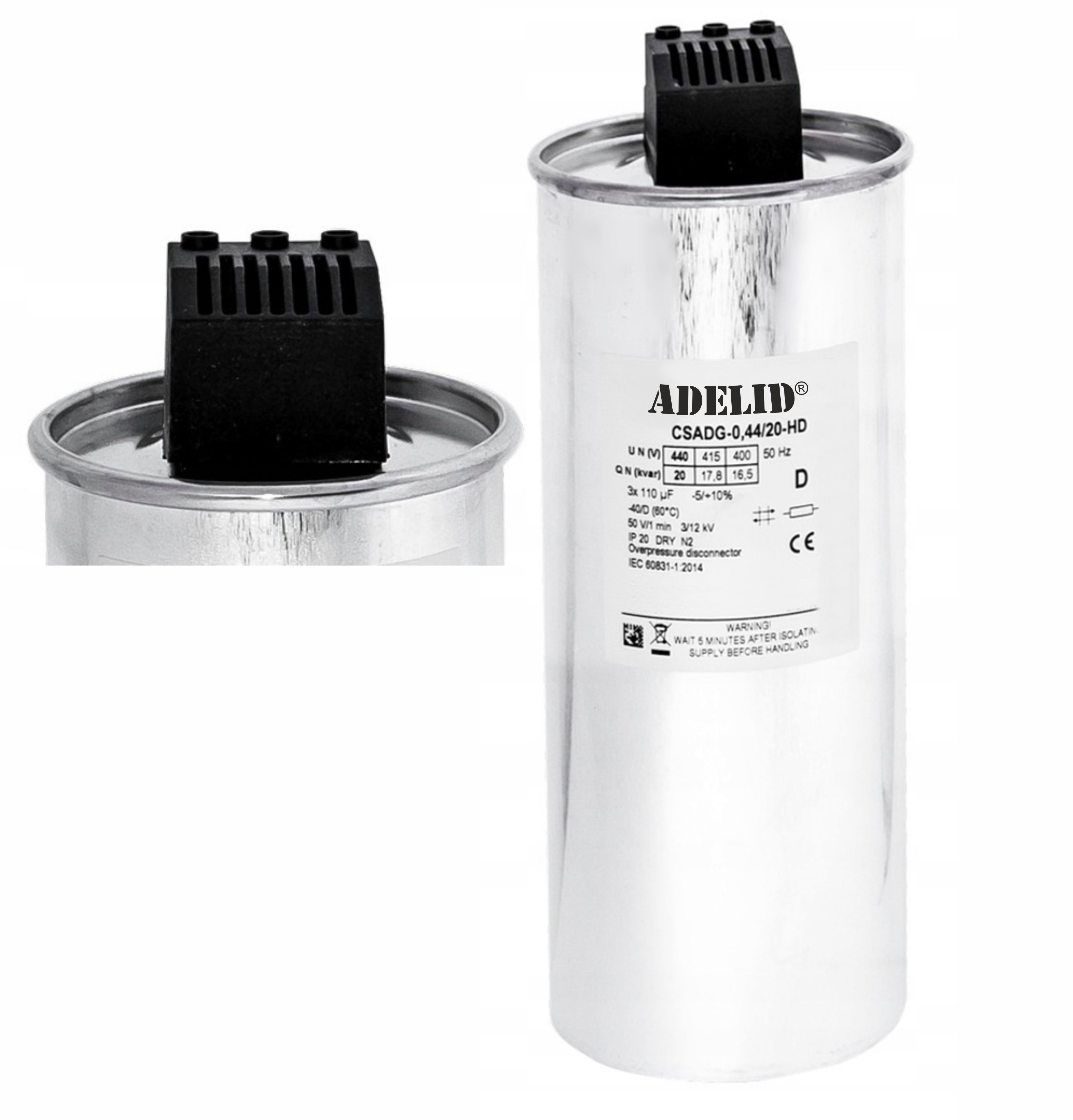 Kondensator do kompensacji mocy biernej 20kVAr 440V