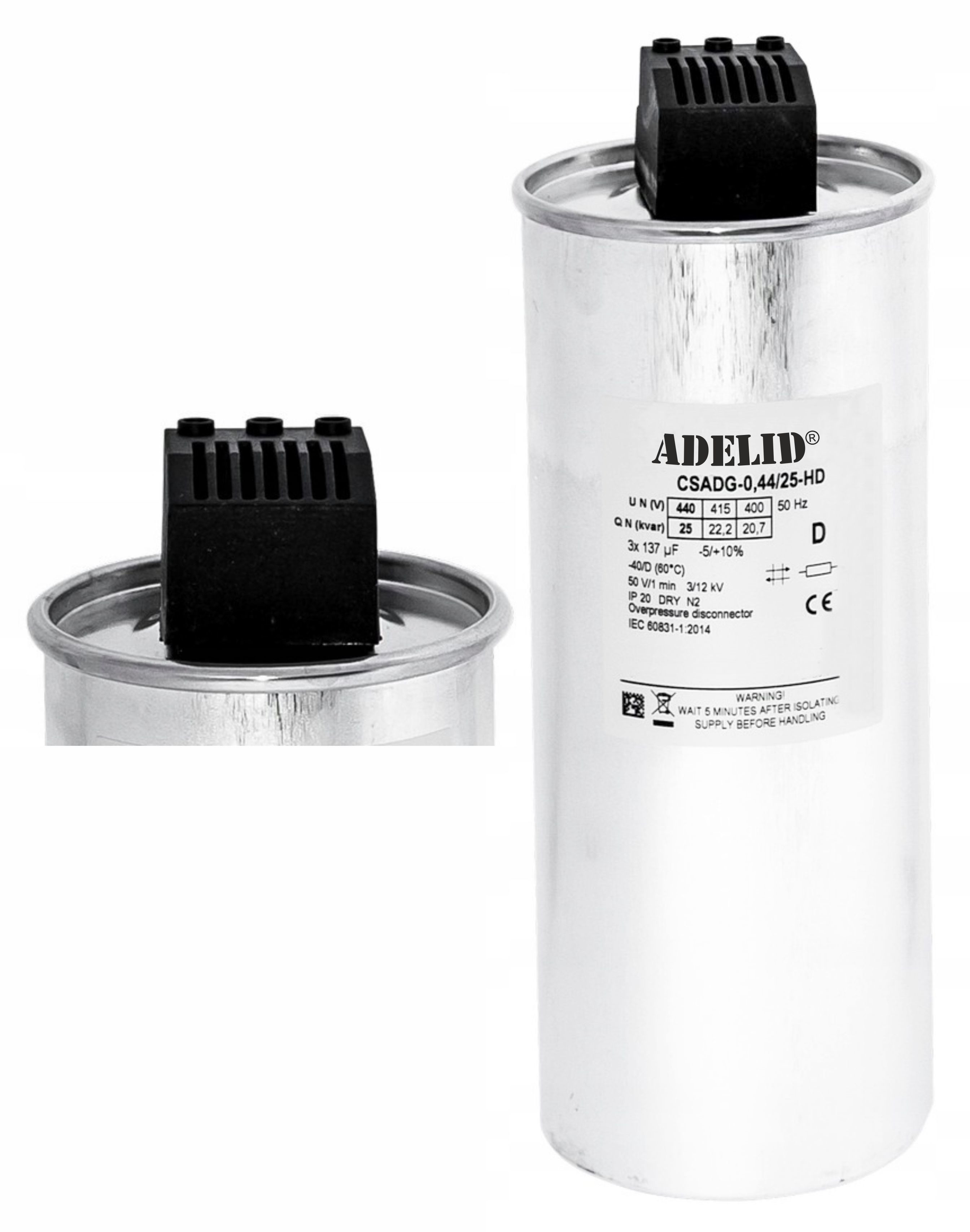 Kondensator do kompensacji mocy biernej 25kVAr 440V