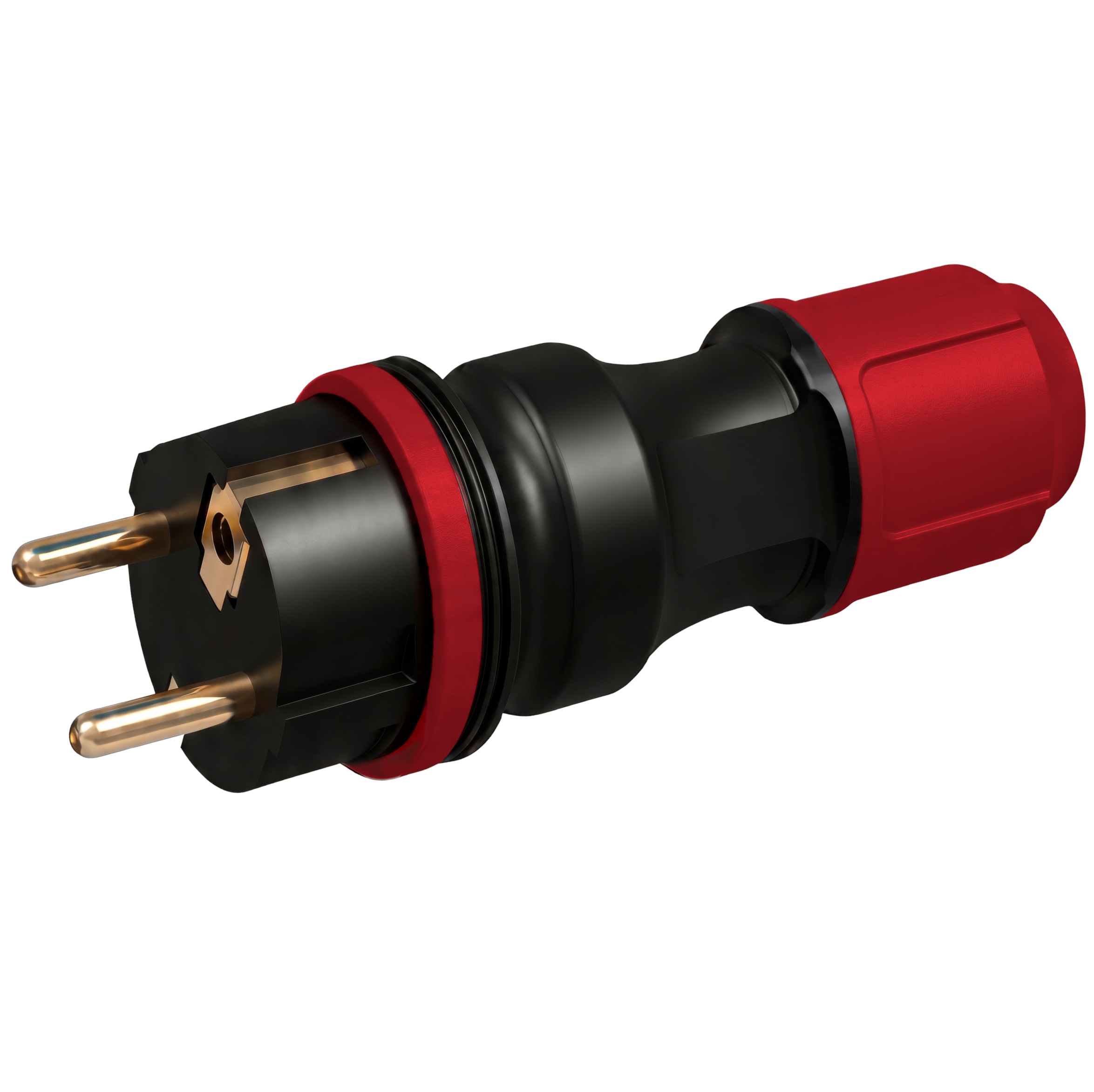 WTYCZKA ELEKTRYCZNA HERMETYCZNA GUMOWA IP54 16A 230V UNI-SCHUKO Z DŁAWIKIEM