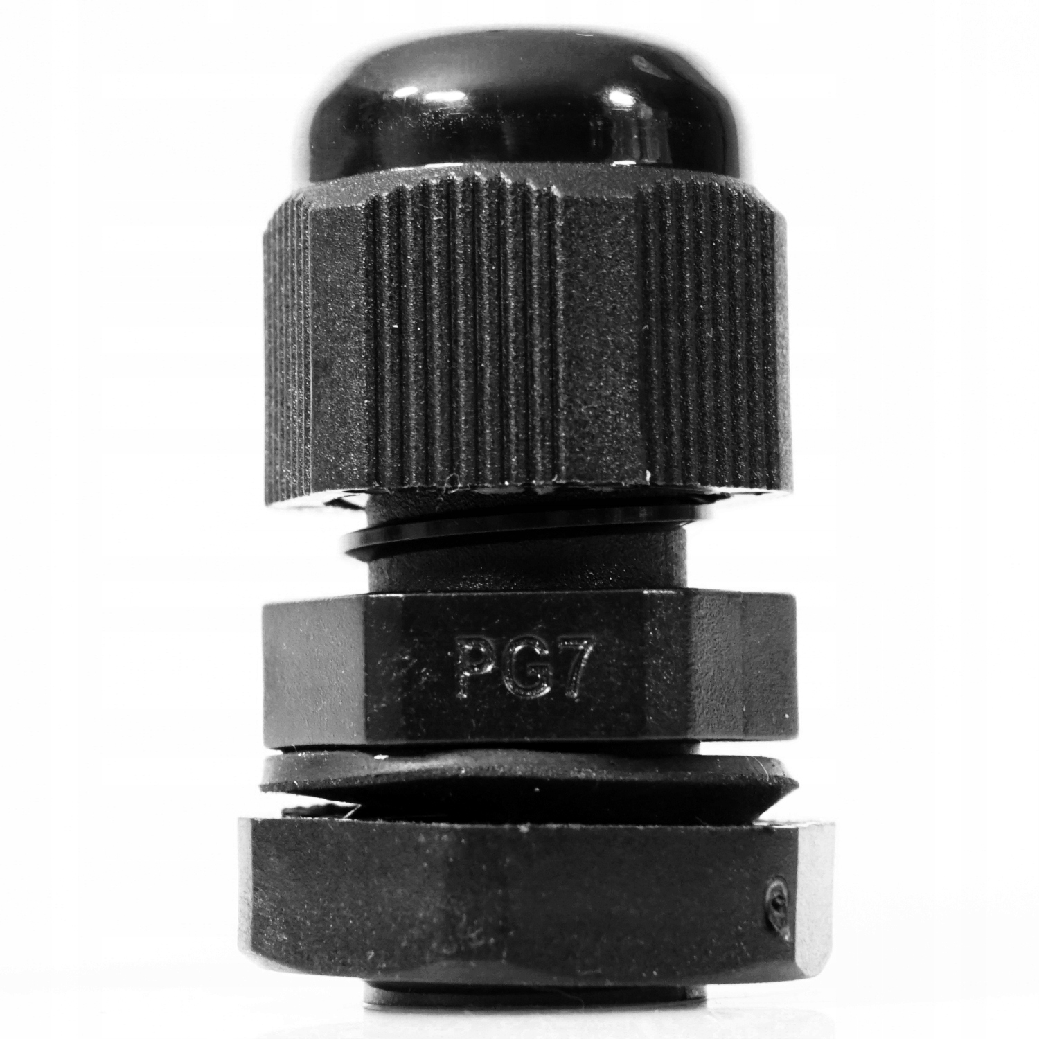 Dławik kablowy dławnica kablowa czarny PG 7 IP68 10szt