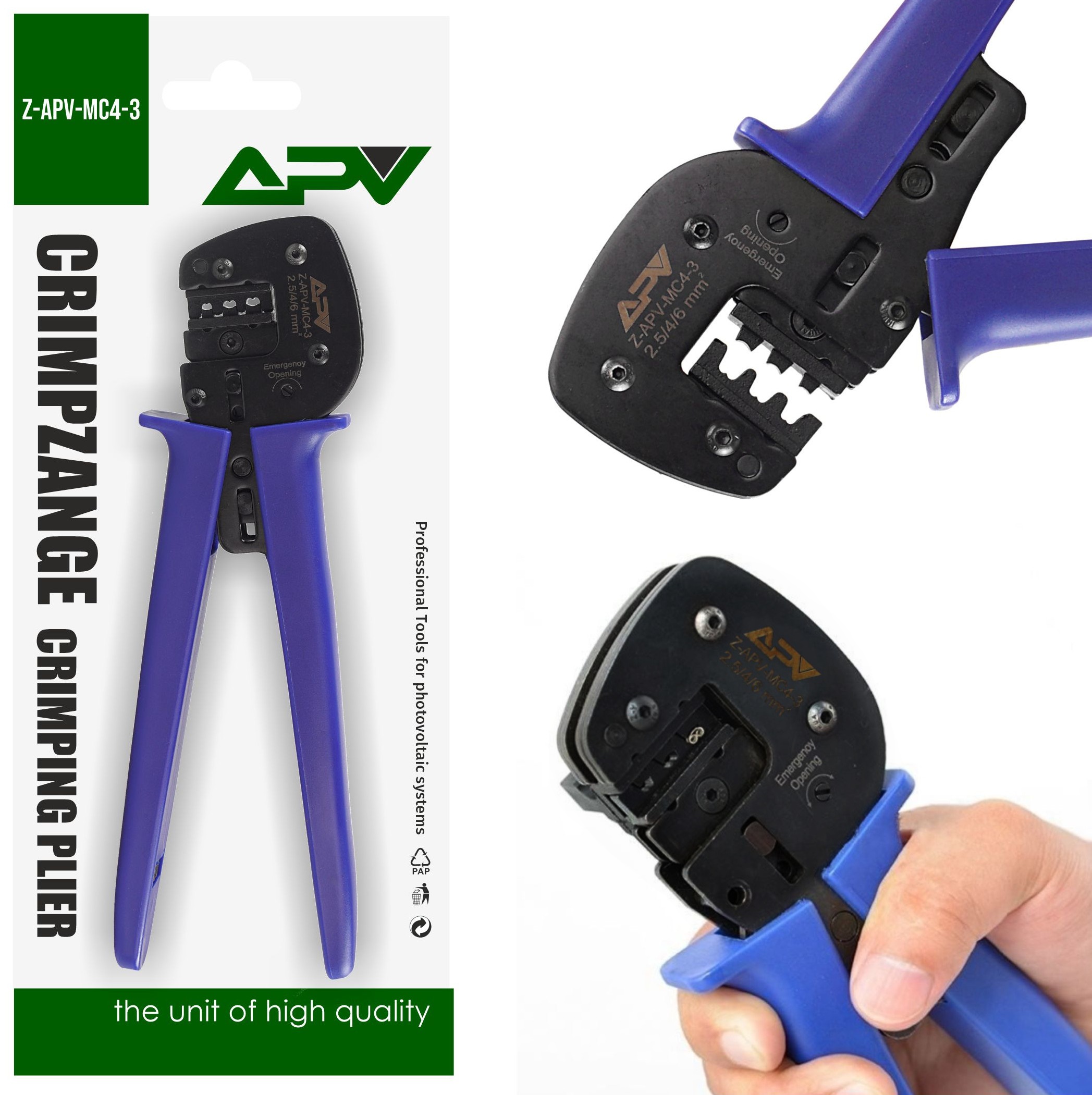 Zaciskarka praska do złącz MC4 solar fotowoltaika 5