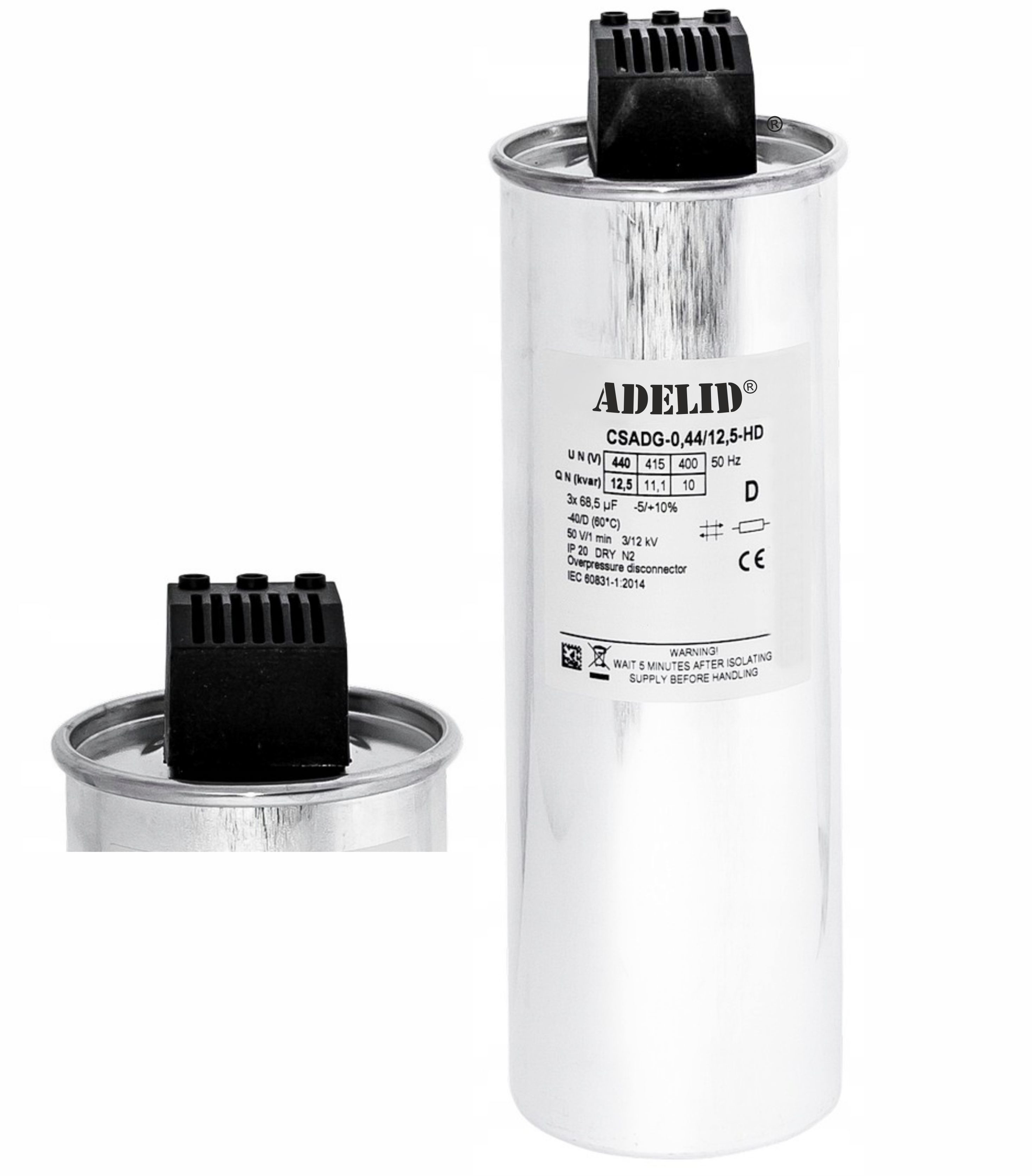 Kondensator do kompensacji mocy biernej 12,5kVAr 440V