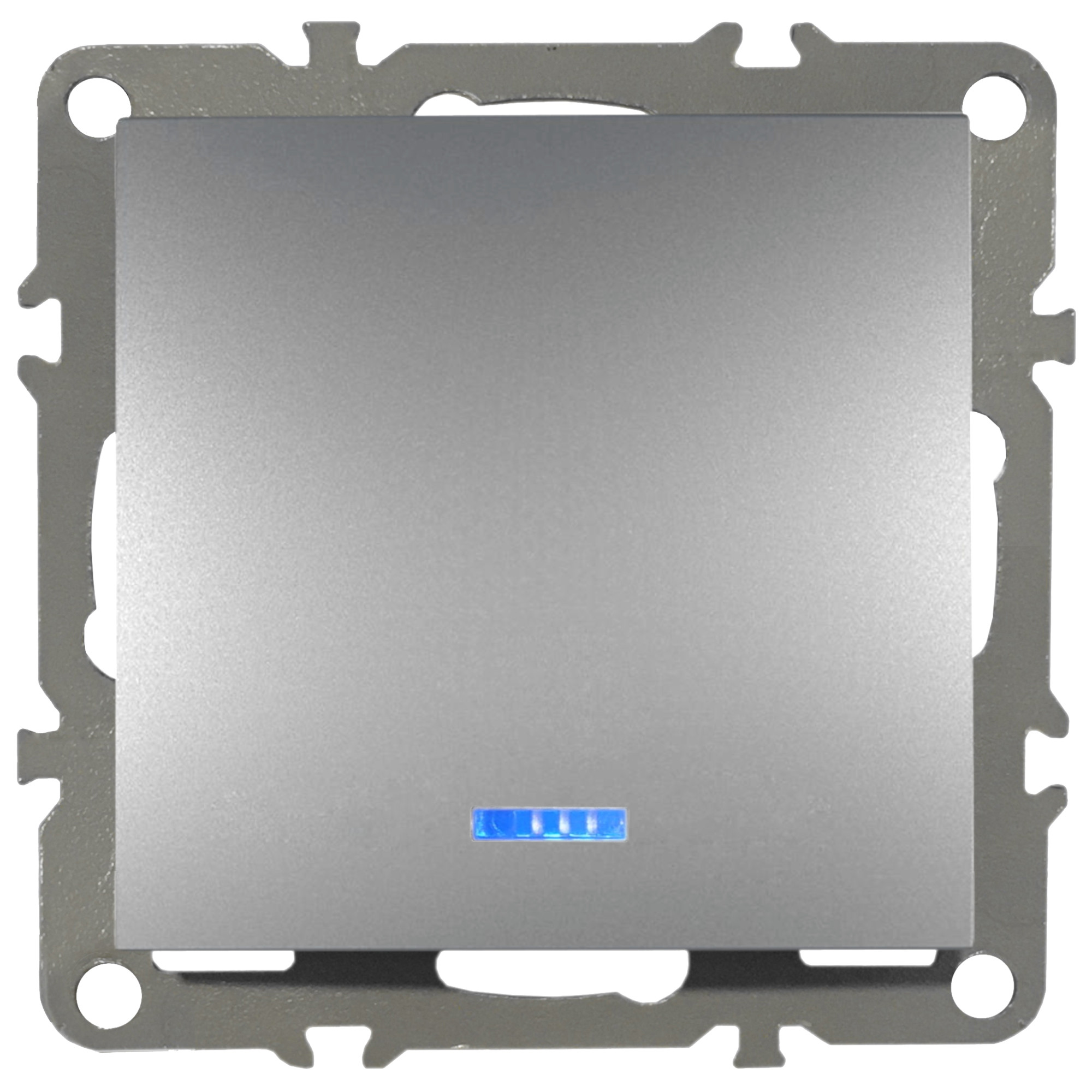 WŁĄCZNIK ŚWIATŁA POJEDYNCZY SZARY SCHODOWY PODŚWIETLANY