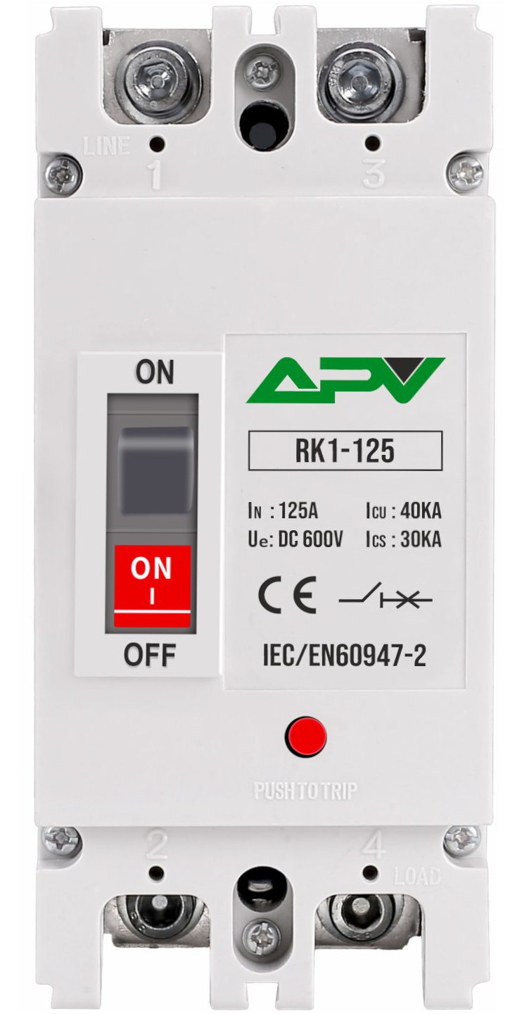ROZŁĄCZNIK PRĄDU STAŁEGO PV MCCB 125A 600V DC BEZPIECZNIK MAGAZYN ENERGII