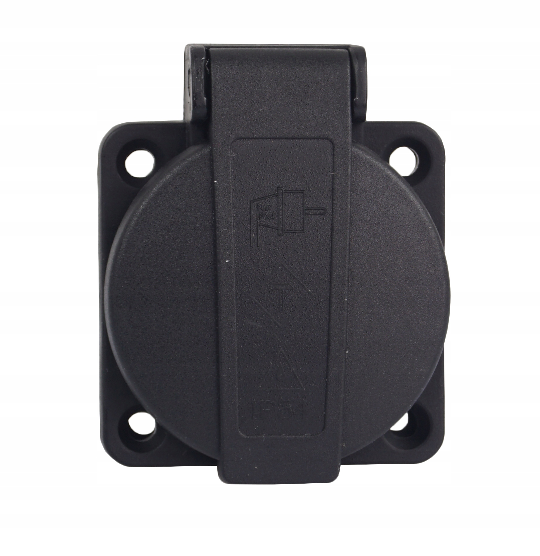 Gniazdo Tablicowe Wtyczkowe Czarne 16A 230V IP54