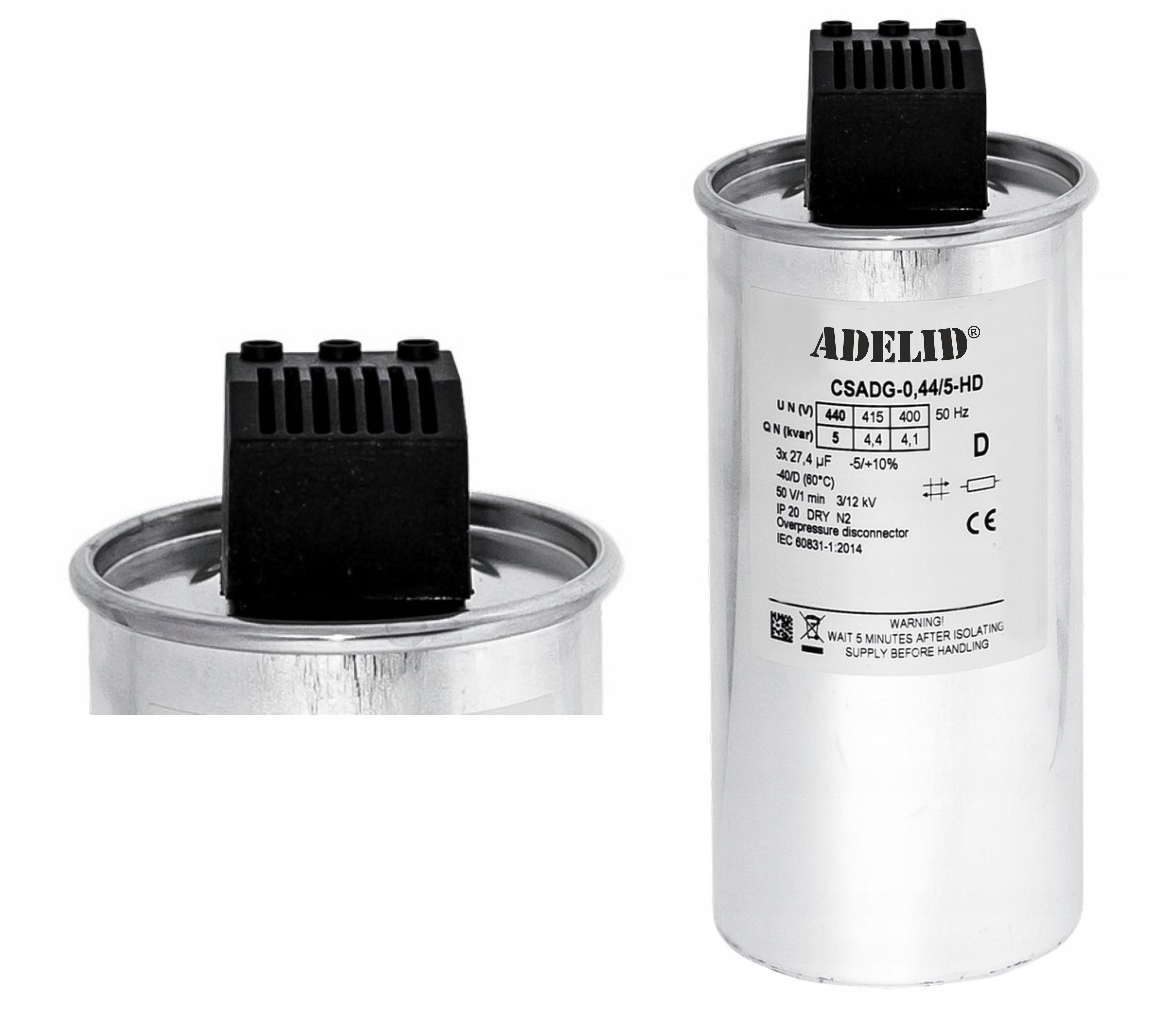 Kondensator do kompensacji mocy biernej 5kVAr 440V